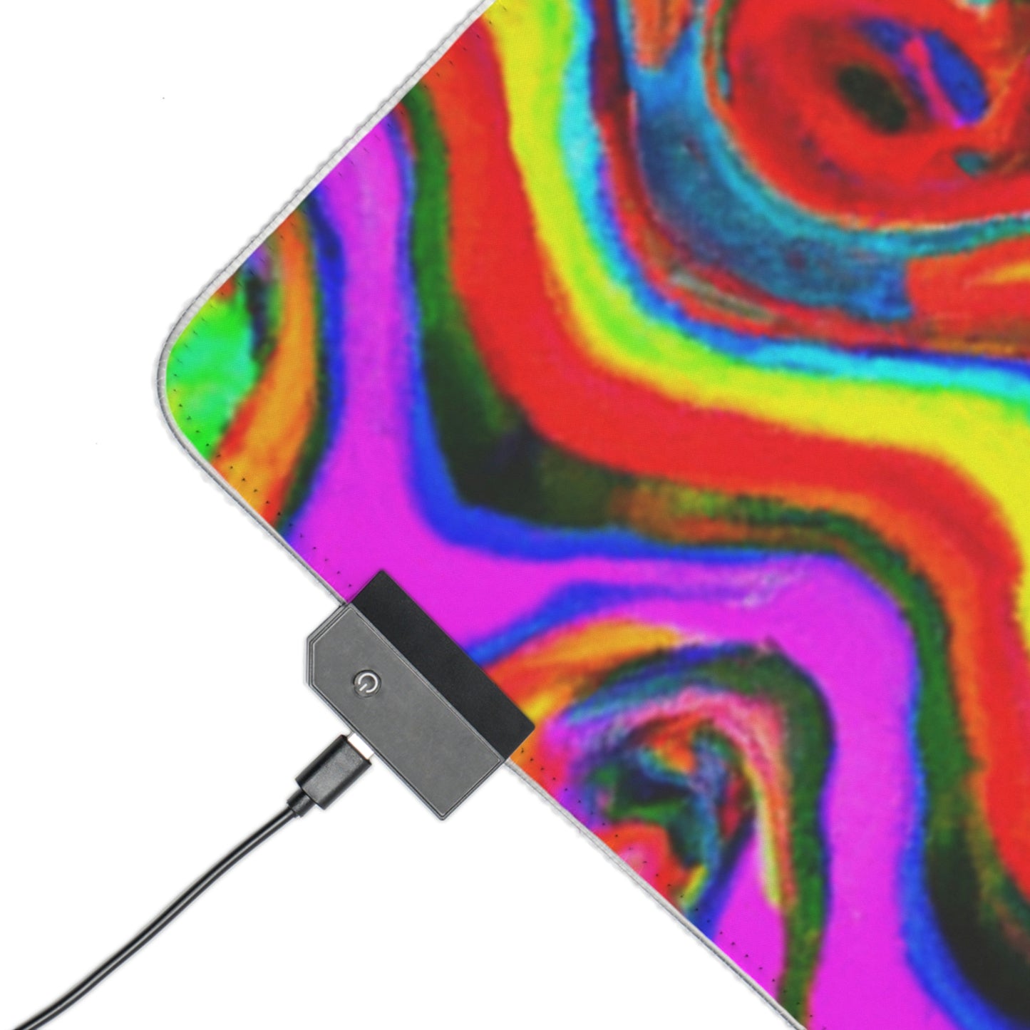 Rockettor Randy - Psychedelic Trippy LED Light Up Gaming Mouse Pad