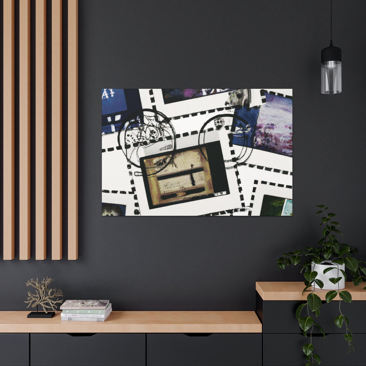 "Cultural Journeys" Stamps. - Postage Stamp Collector Canvas Wall Art