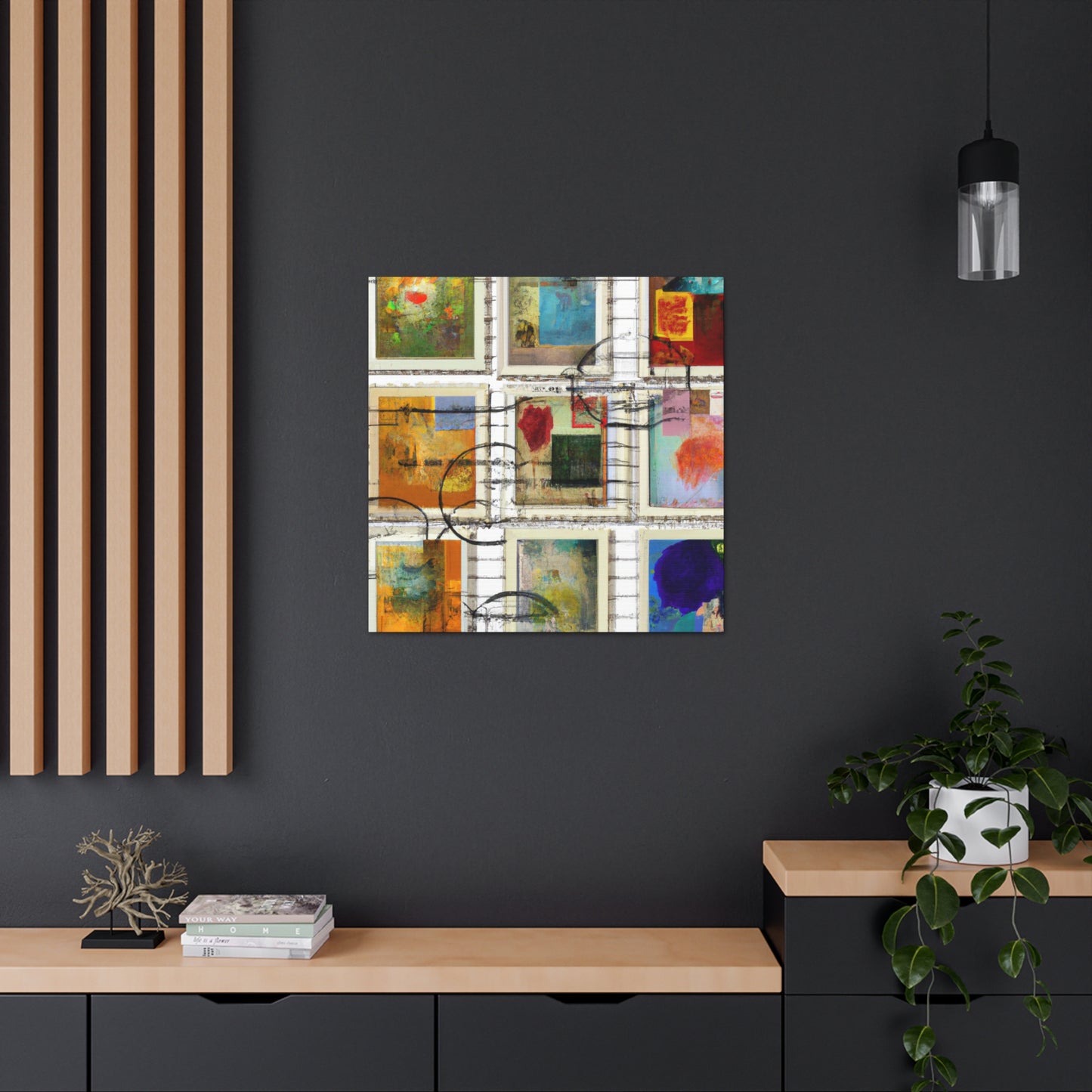 "Cultures and Continents" - Postage Stamp Collector Canvas Wall Art