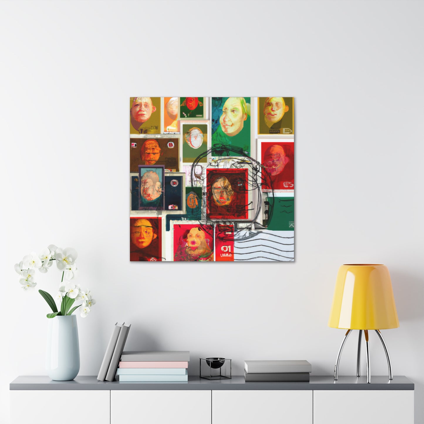 International Souvenir Stamp Series - Postage Stamp Collector Canvas Wall Art