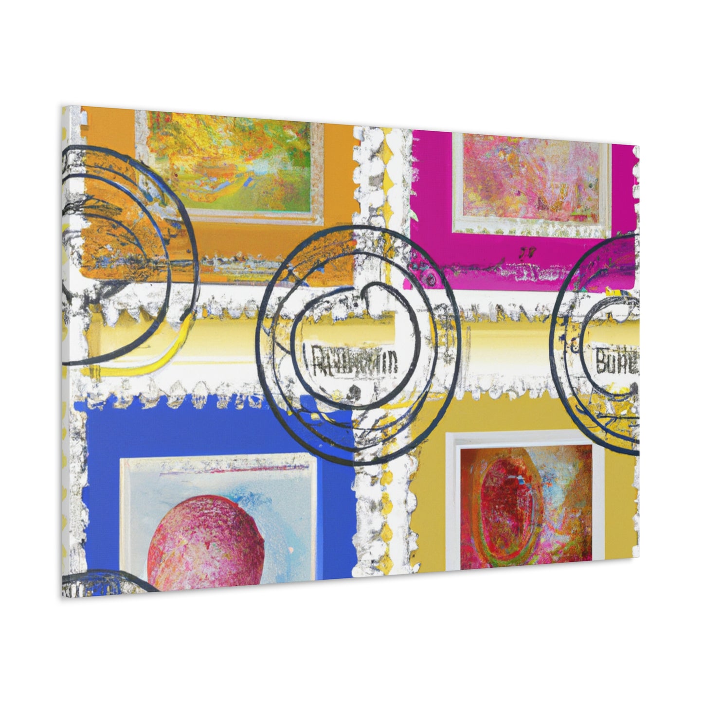 Global Discoveries Series - Postage Stamp Collector Canvas Wall Art