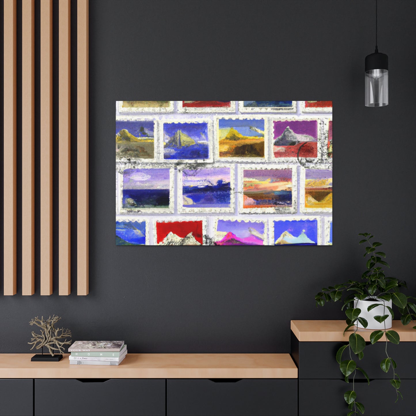 Globetrotting Stamps - Postage Stamp Collector Canvas Wall Art