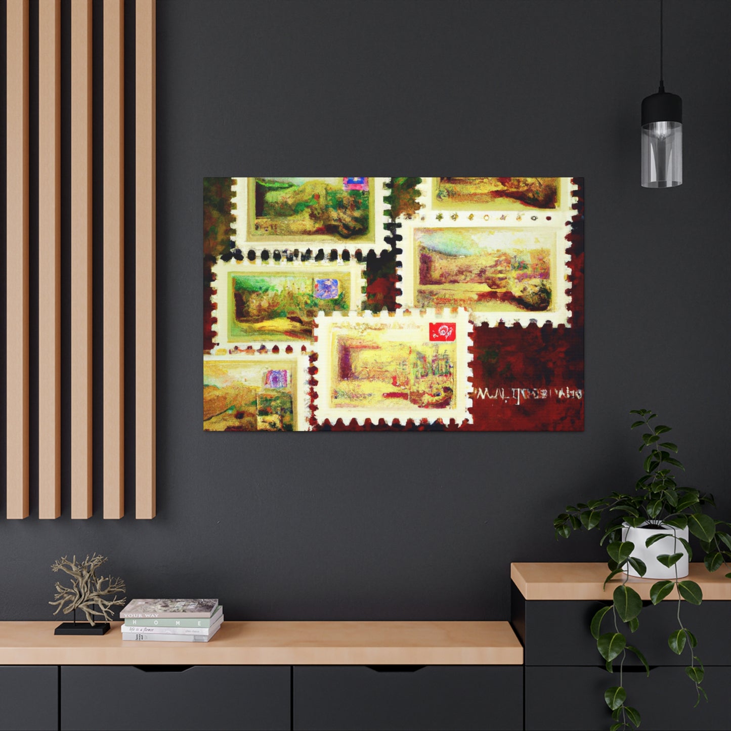 International Heritage Stamps. - Postage Stamp Collector Canvas Wall Art