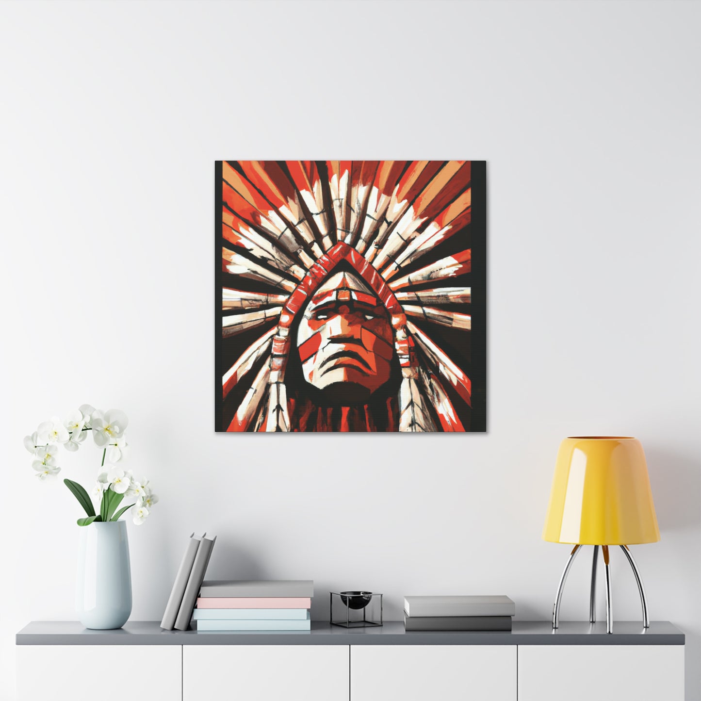 Crow Feathers. - Native American Indian Canvas Wall Art