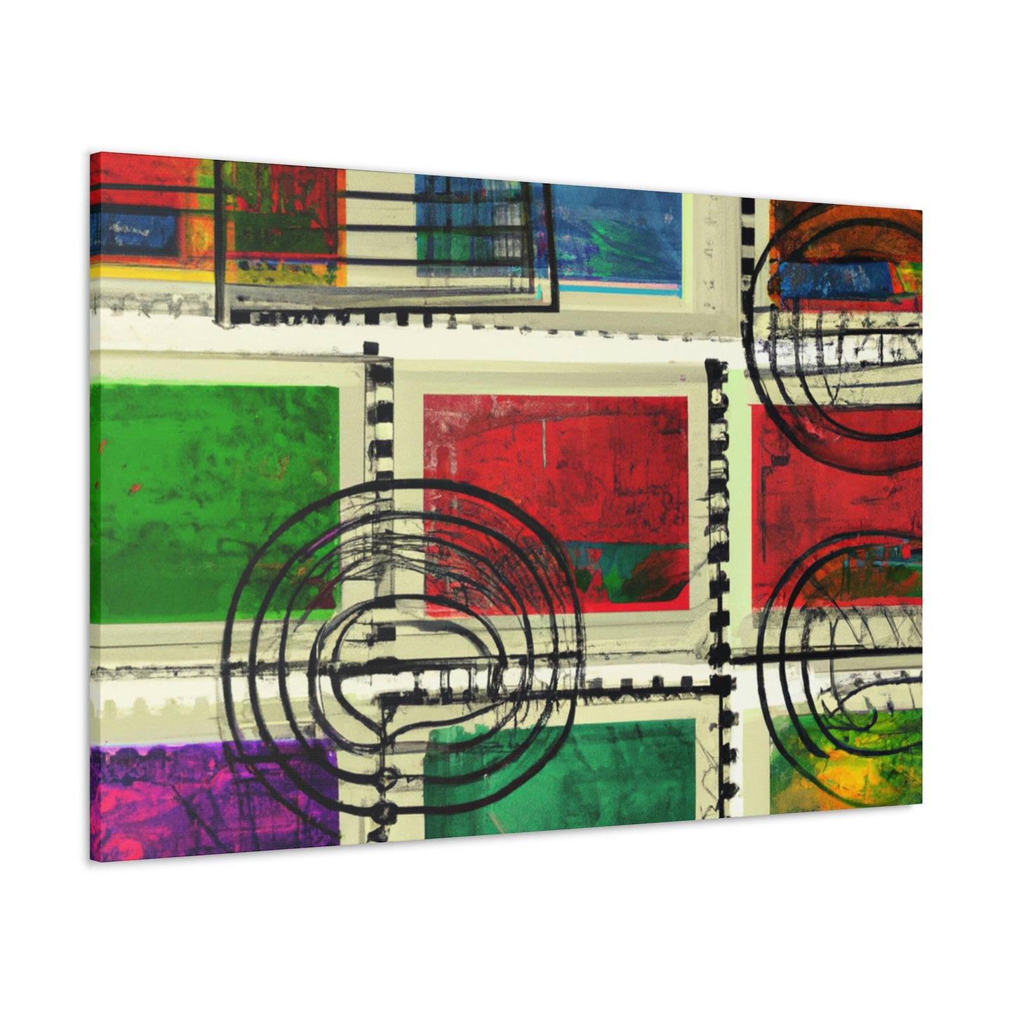 "Destination Stamps" - Canvas