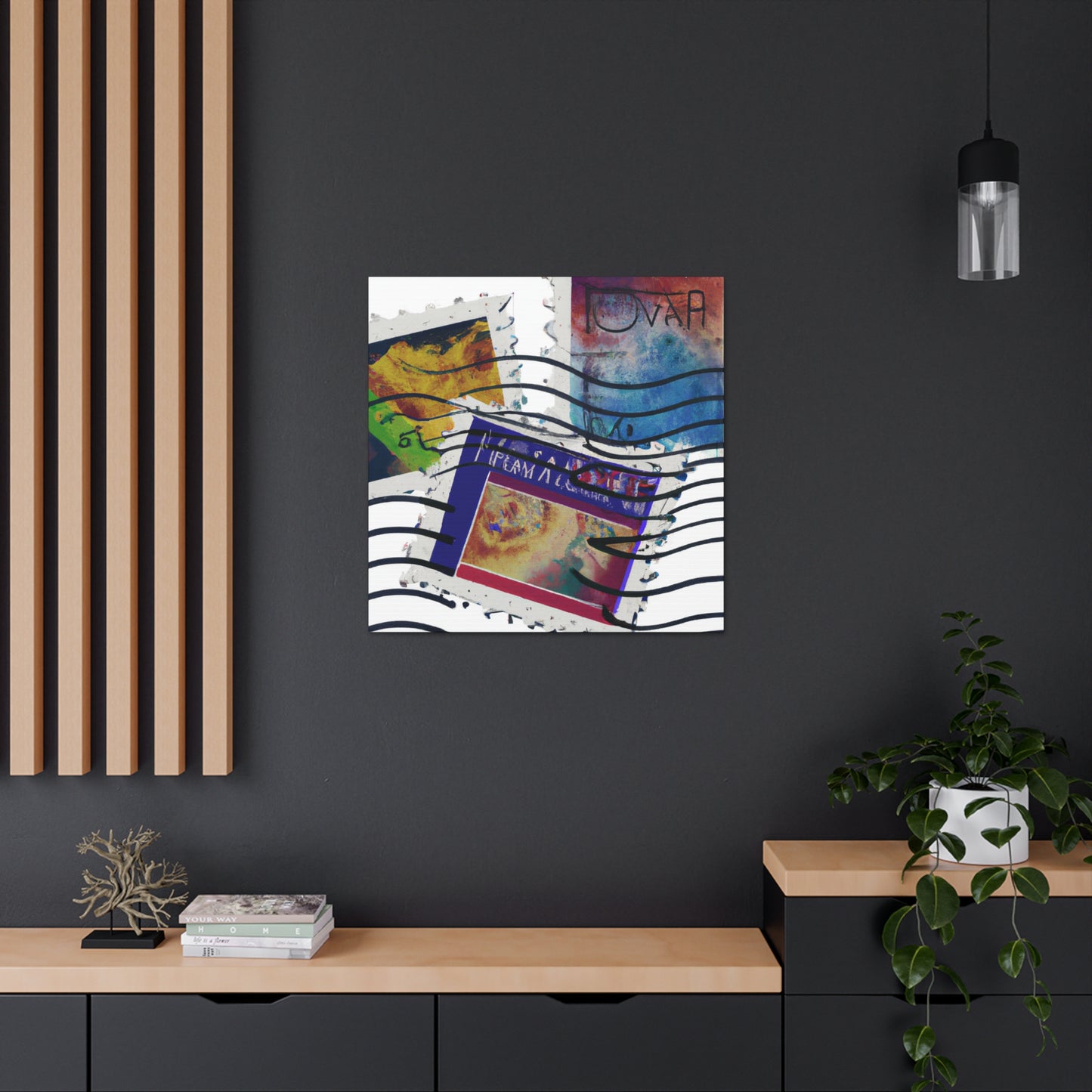 Global Treasures Stamps - Postage Stamp Collector Canvas Wall Art