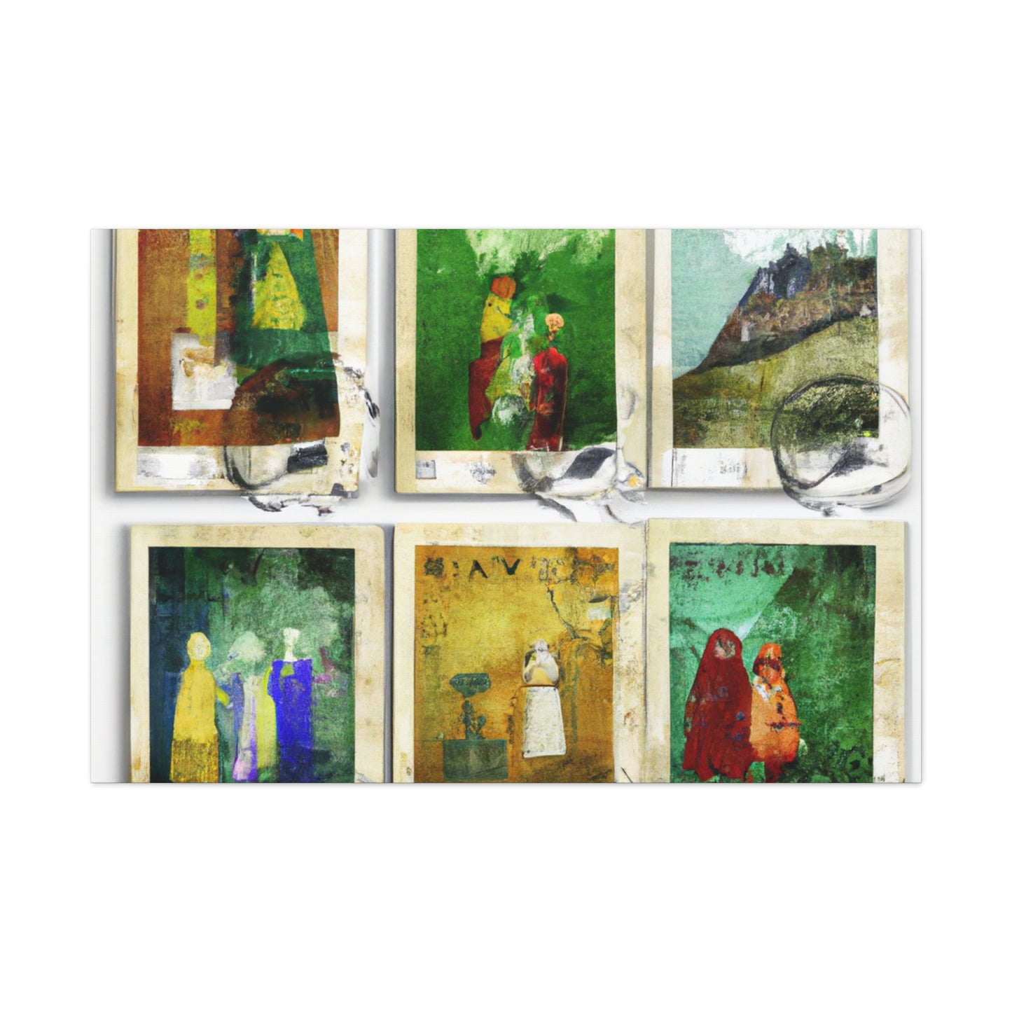 Global Voyage Stamps. - Postage Stamp Collector Canvas Wall Art