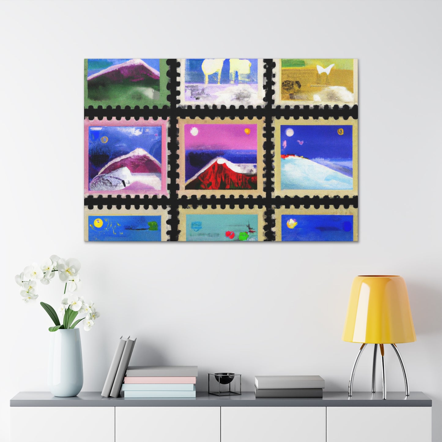 Global Postage Stamps - Postage Stamp Collector Canvas Wall Art