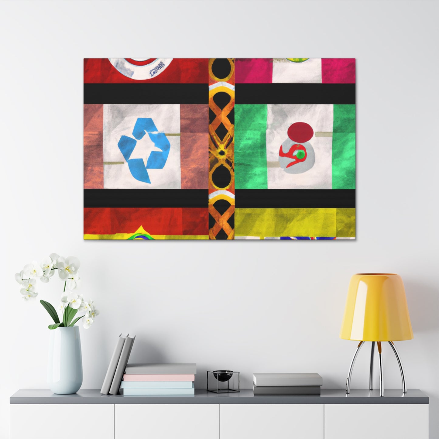 Fanny Nicholson-Quirmbach - Flags Of The World Canvas Wall Art