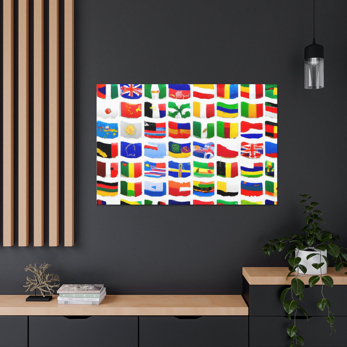 Ludwig Wiedemann - Flags Of The World Canvas Wall Art