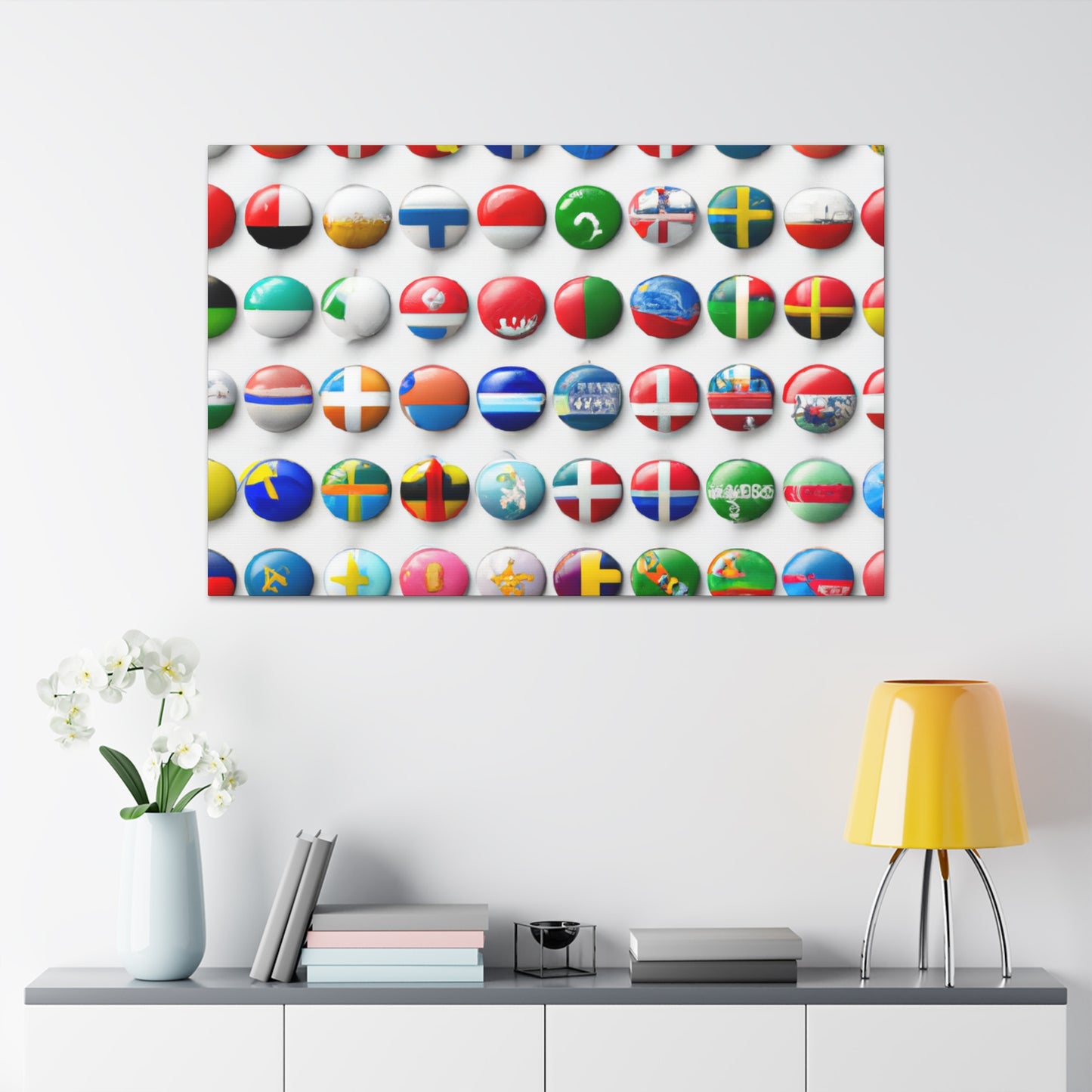 William Henry Leister - Flags Of The World Canvas Wall Art