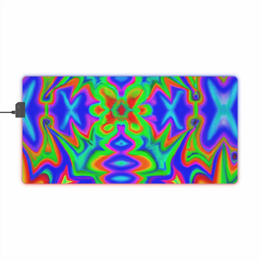 Millicent the Robot - Psychedelic Trippy LED Light Up Gaming Mouse Pad