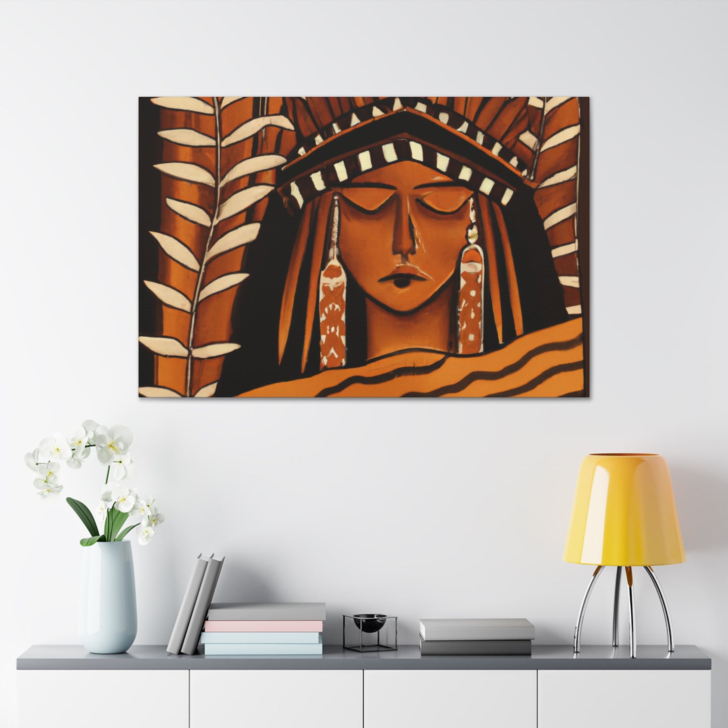 Little Deer of the Painted Valley - Native American Indian Canvas Wall Art