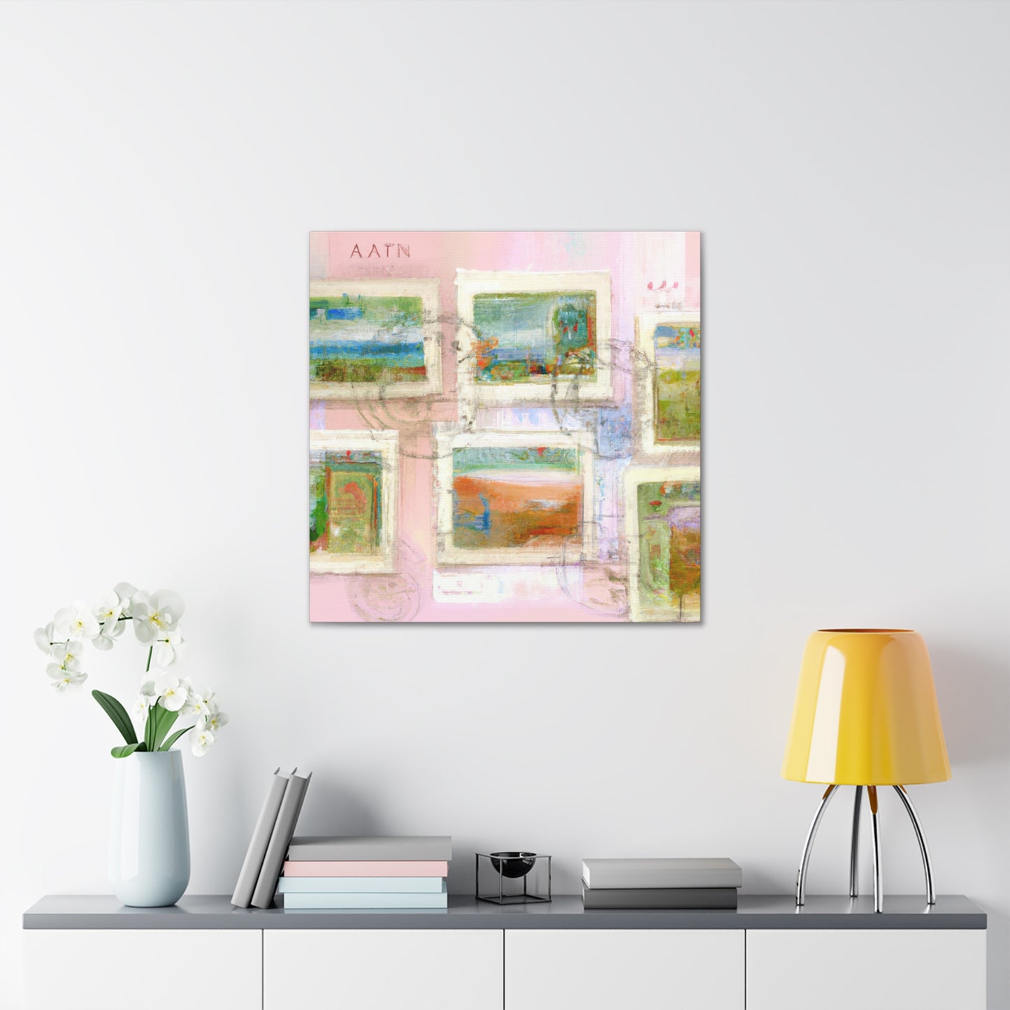 "Global Wonders" - Postage Stamp Collector Canvas Wall Art