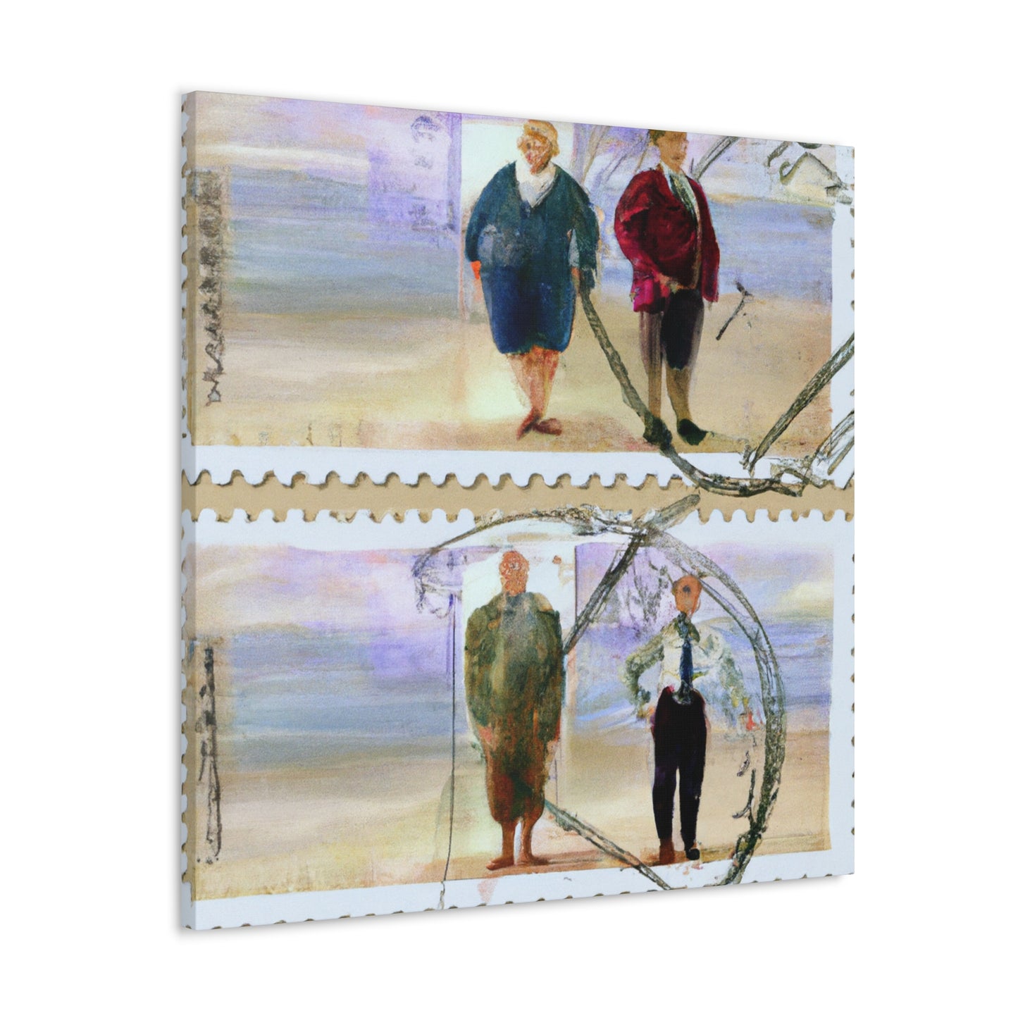 Global Forever Stamps - Postage Stamp Collector Canvas Wall Art