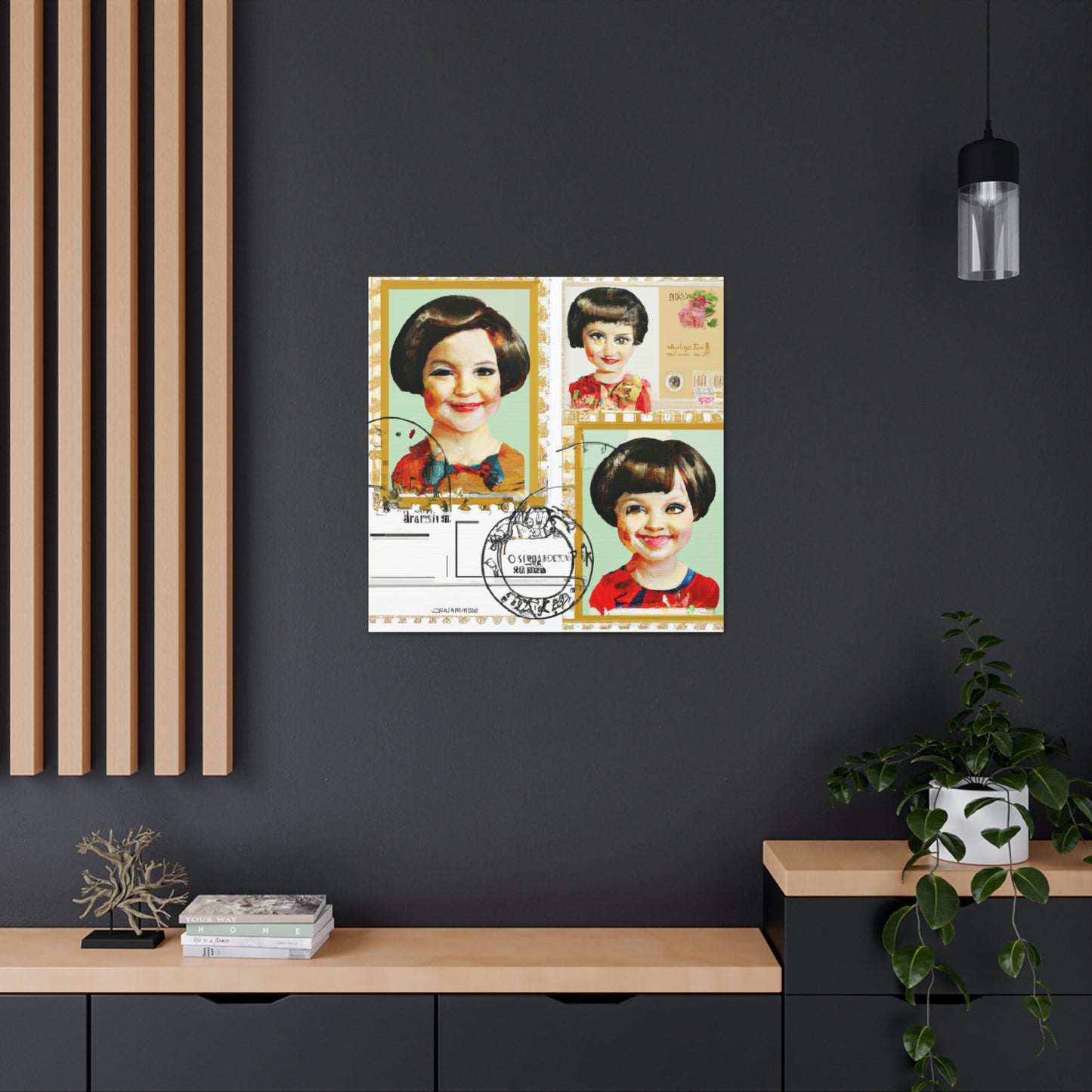 Global Stamp Collection - Postage Stamp Collector Canvas Wall Art