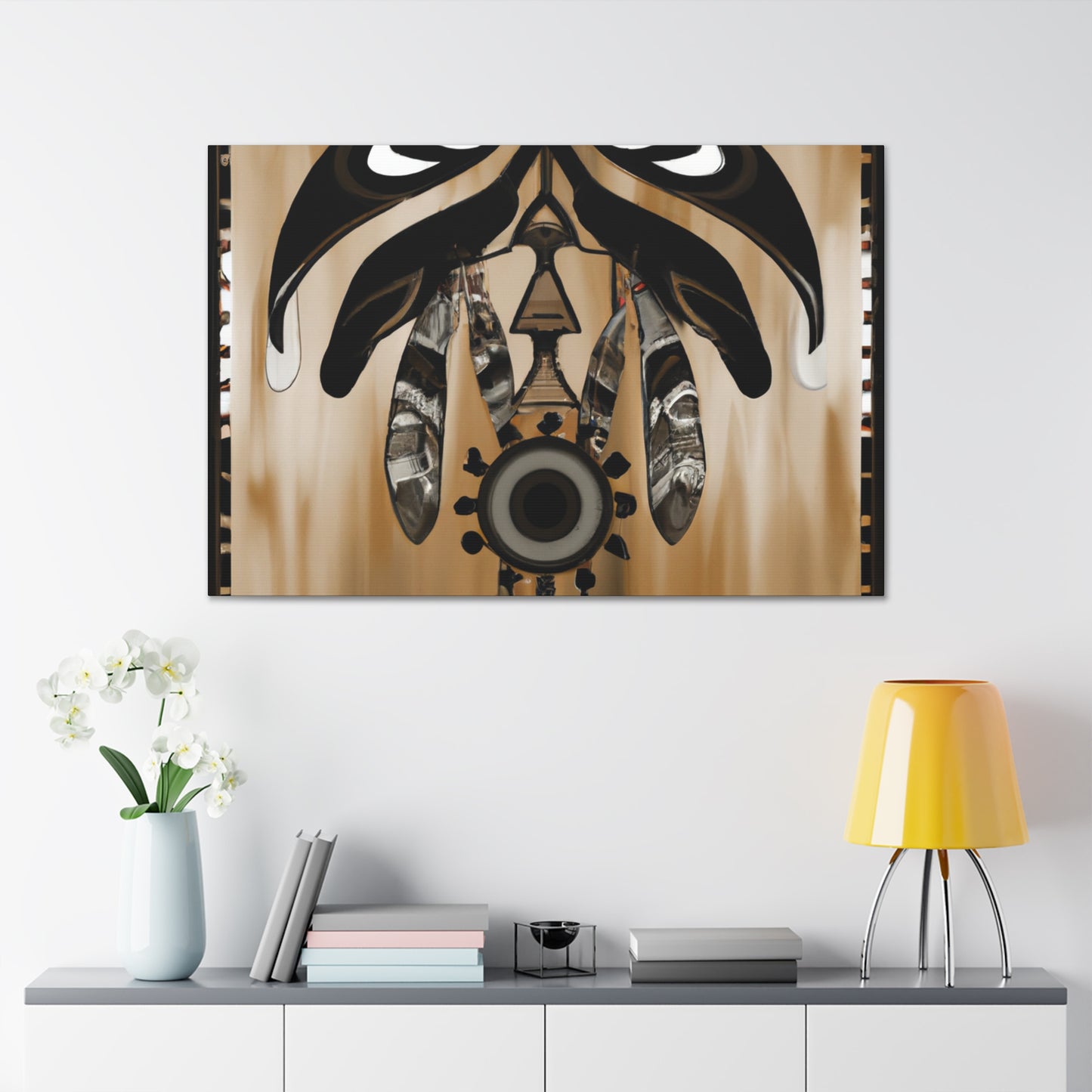 Red Hawk - Native American Indian Canvas Wall Art