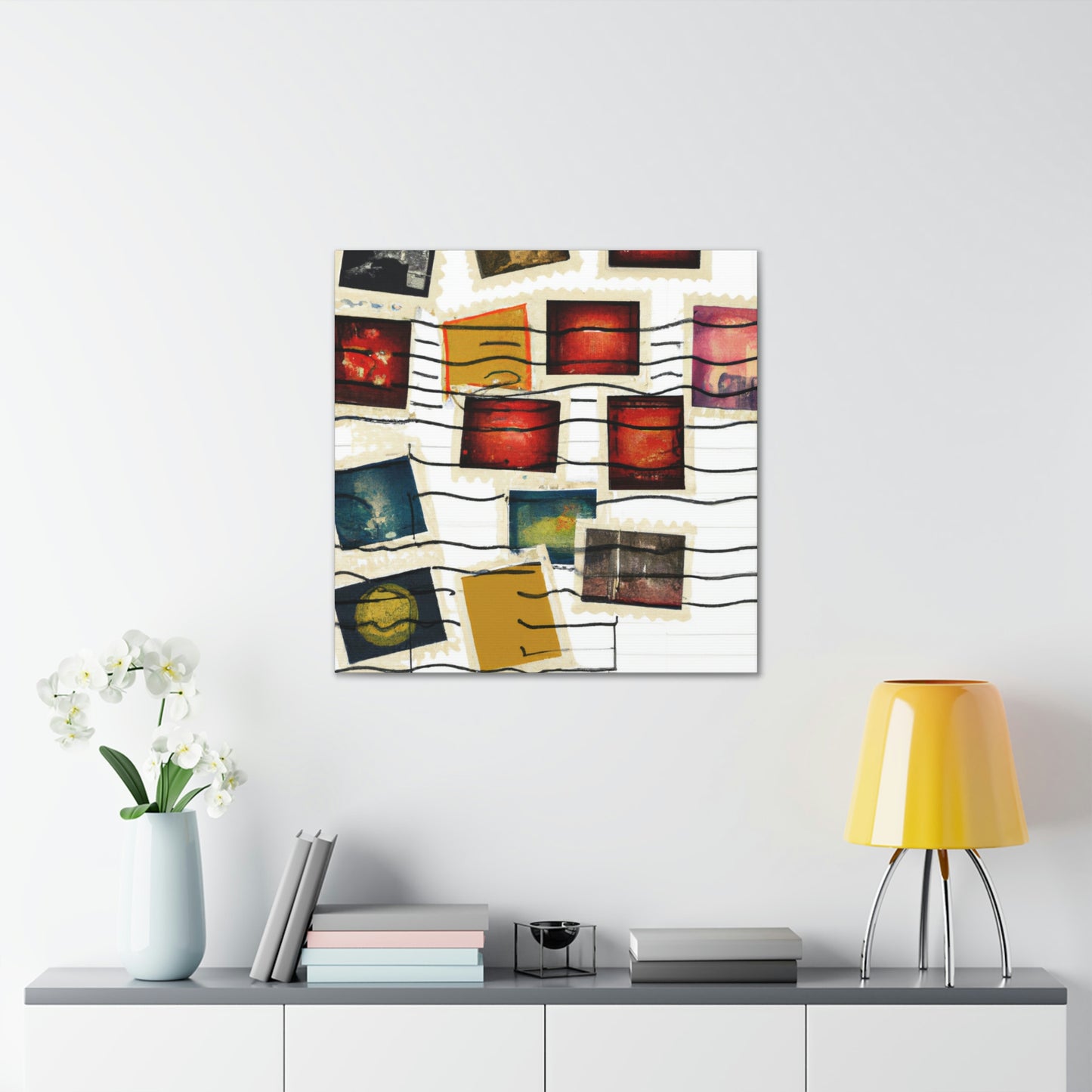 "Worldwide Wonders" stamps - Postage Stamp Collector Canvas Wall Art