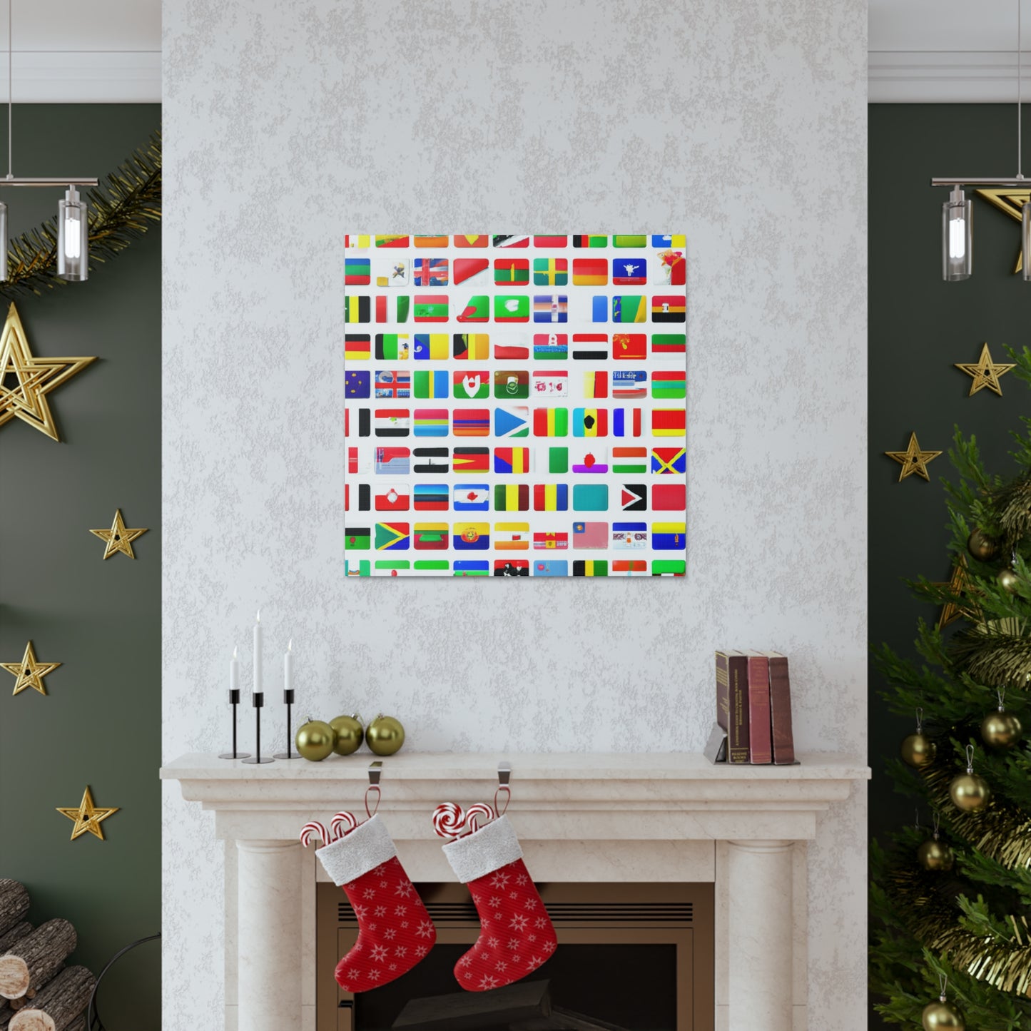 Josephine Knox Thompson - Flags Of The World Canvas Wall Art