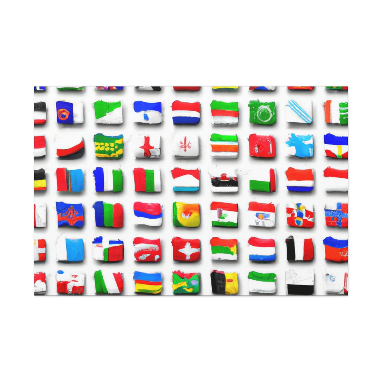 Lizzie Crocker - Flags Of The World Canvas Wall Art