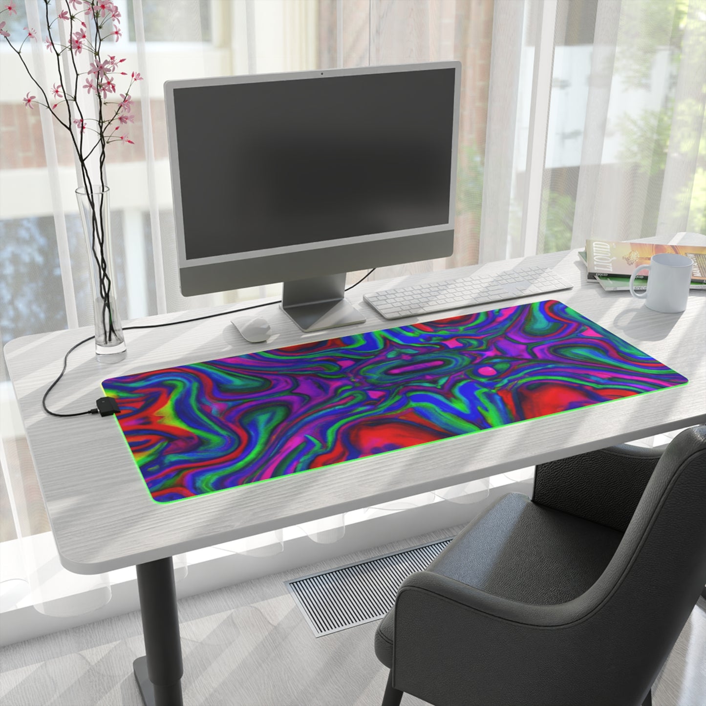 Ricky Rockett - Psychedelic Trippy LED Light Up Gaming Mouse Pad