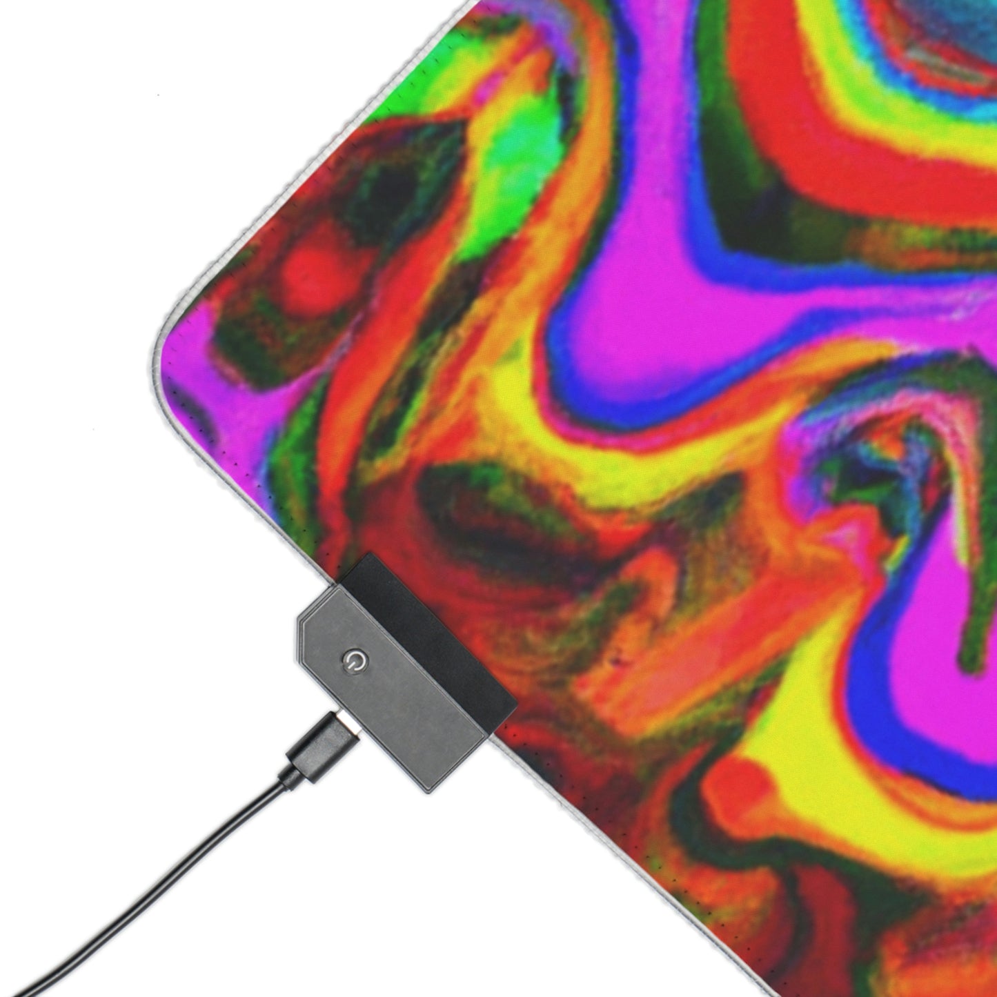 Rockettor Randy - Psychedelic Trippy LED Light Up Gaming Mouse Pad