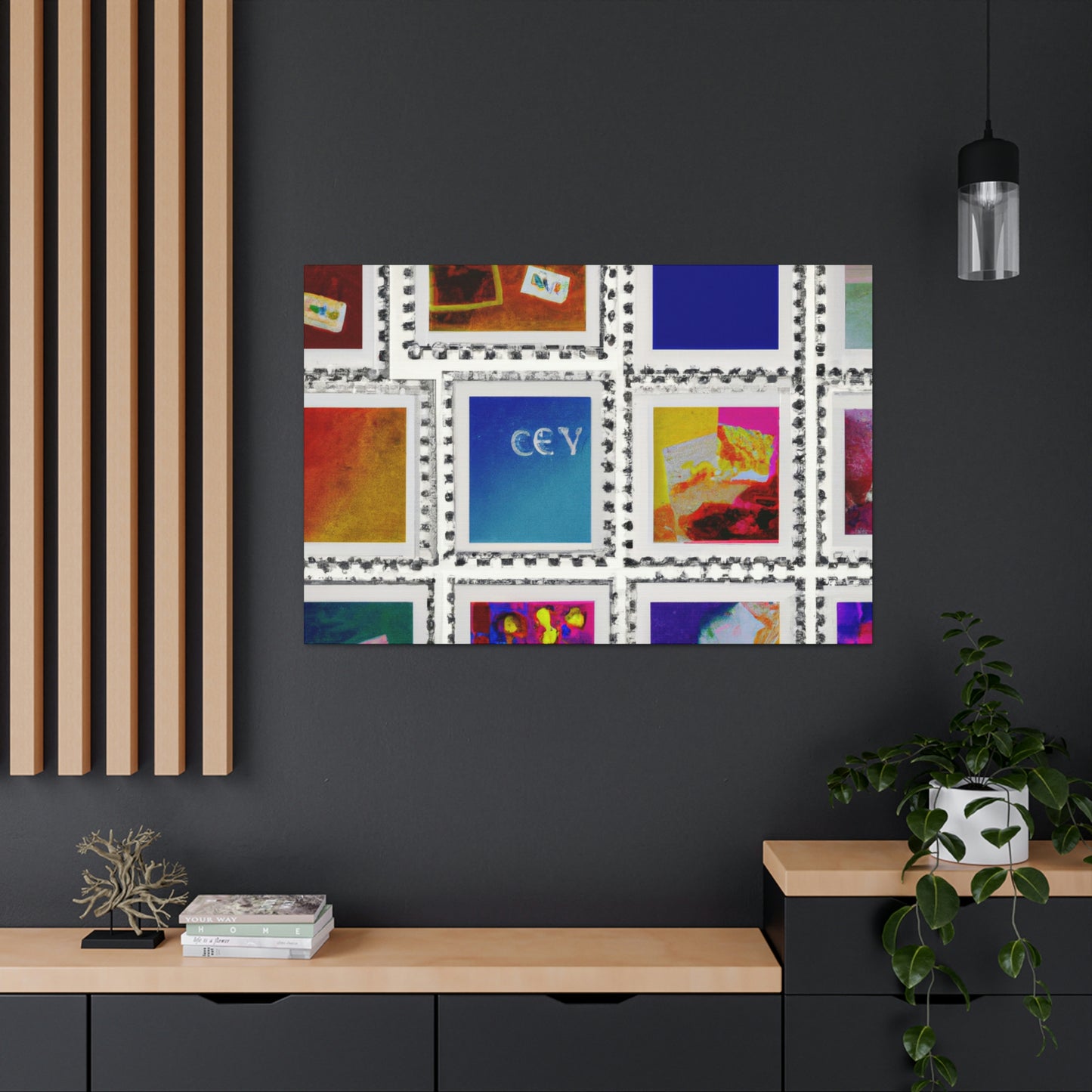 "Destinations of the Globe" - Postage Stamp Collector Canvas Wall Art