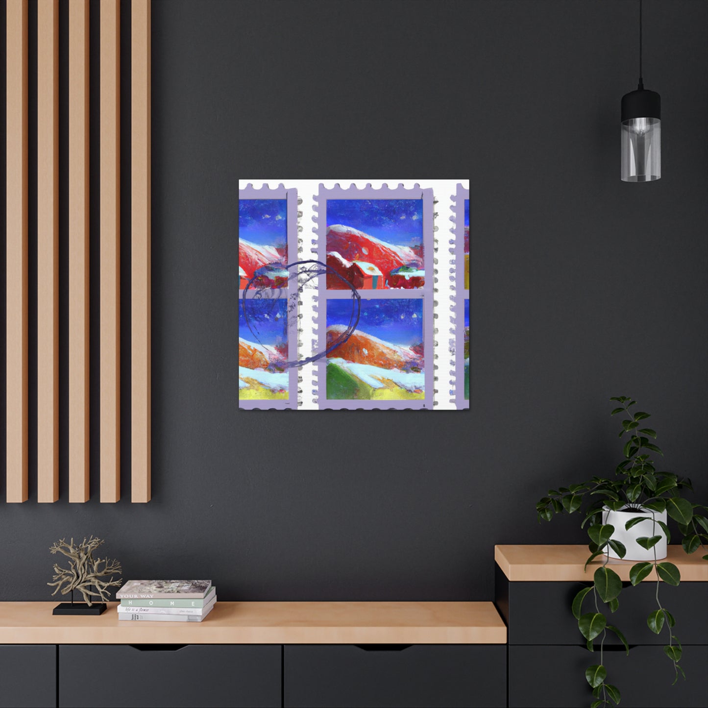 Global Celebrations Stamp Collection - Postage Stamp Collector Canvas Wall Art