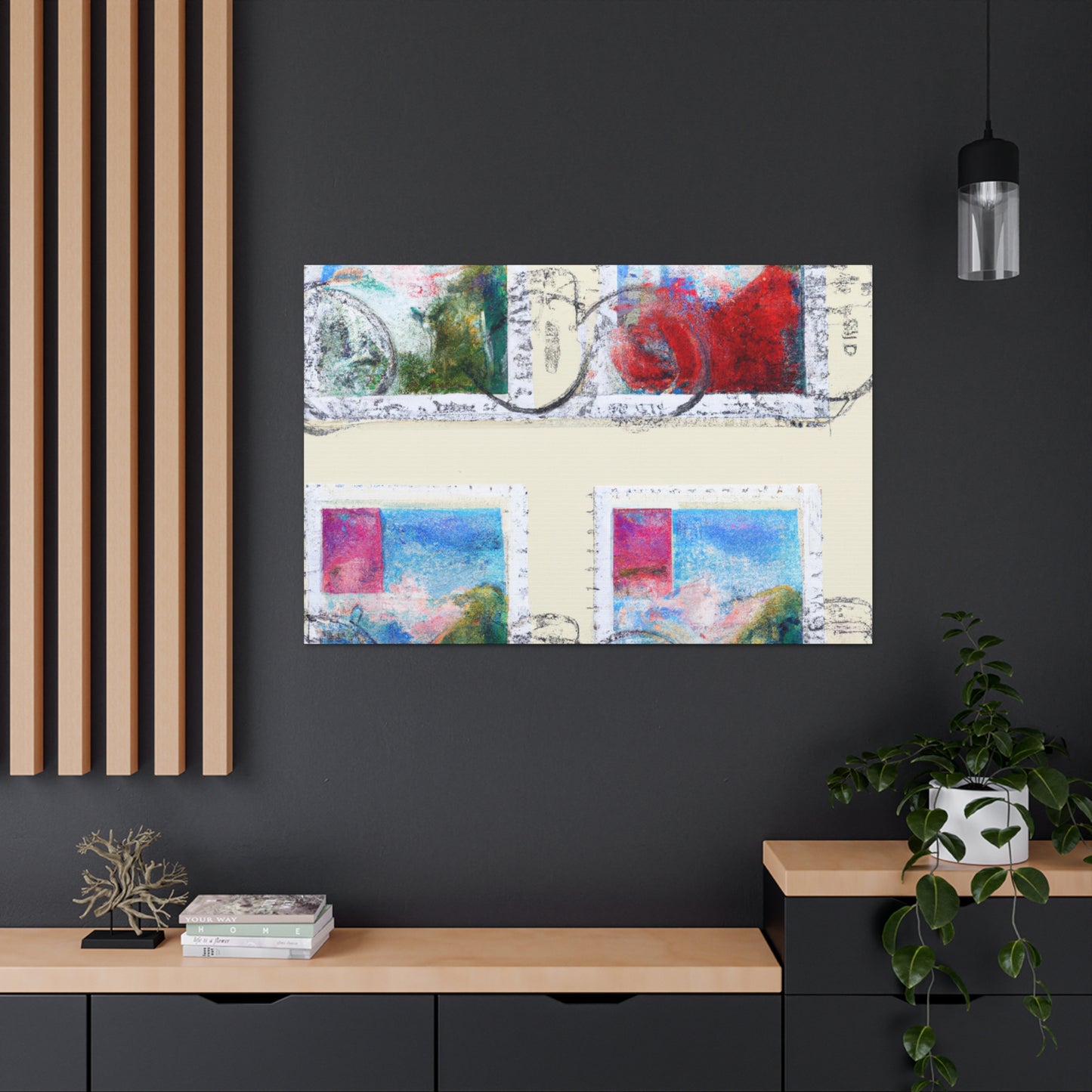 "Cultural Wonders of the World" - Postage Stamp Collector Canvas Wall Art