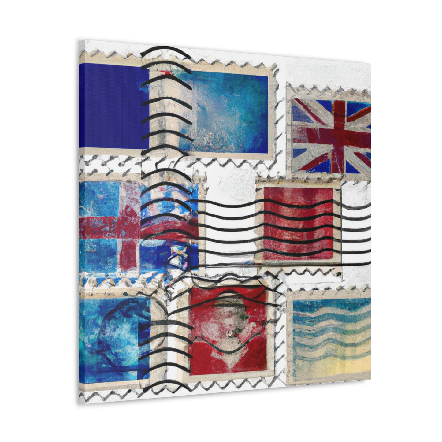 Collectible World Wonders Postage Stamps - Postage Stamp Collector Canvas Wall Art