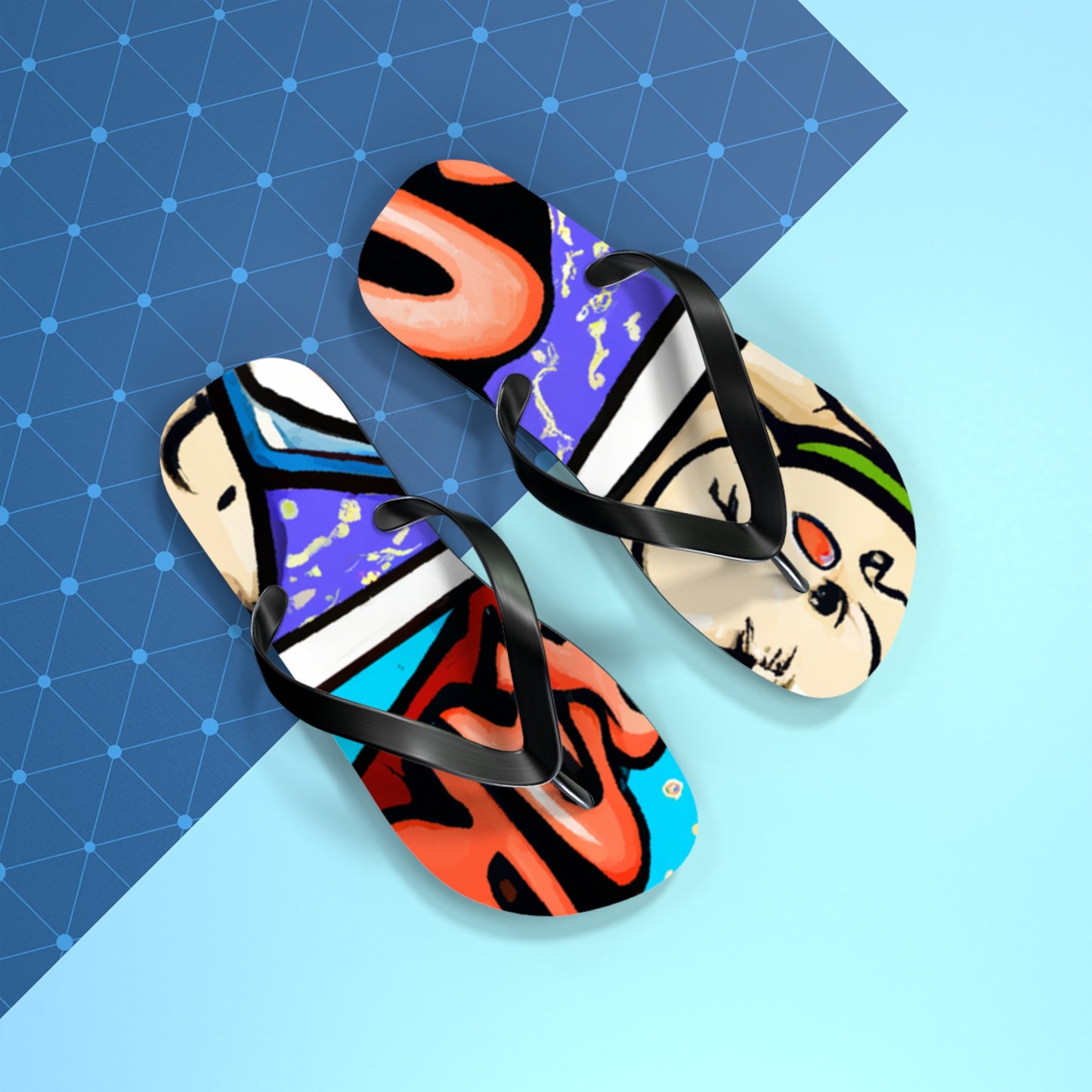 Captain Lightning Strike - Comics Collector Flip Flop Beach Sandals