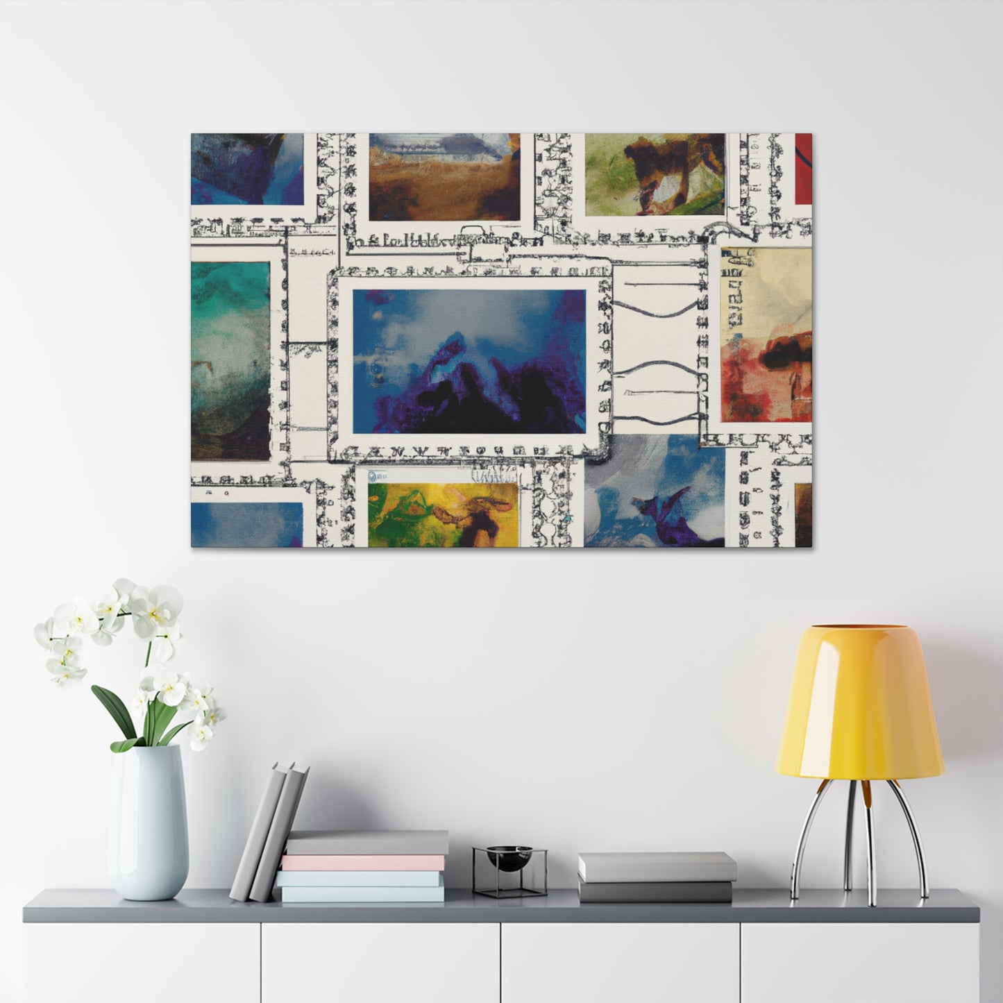 Worldwide Postage Expressions - Postage Stamp Collector Canvas Wall Art