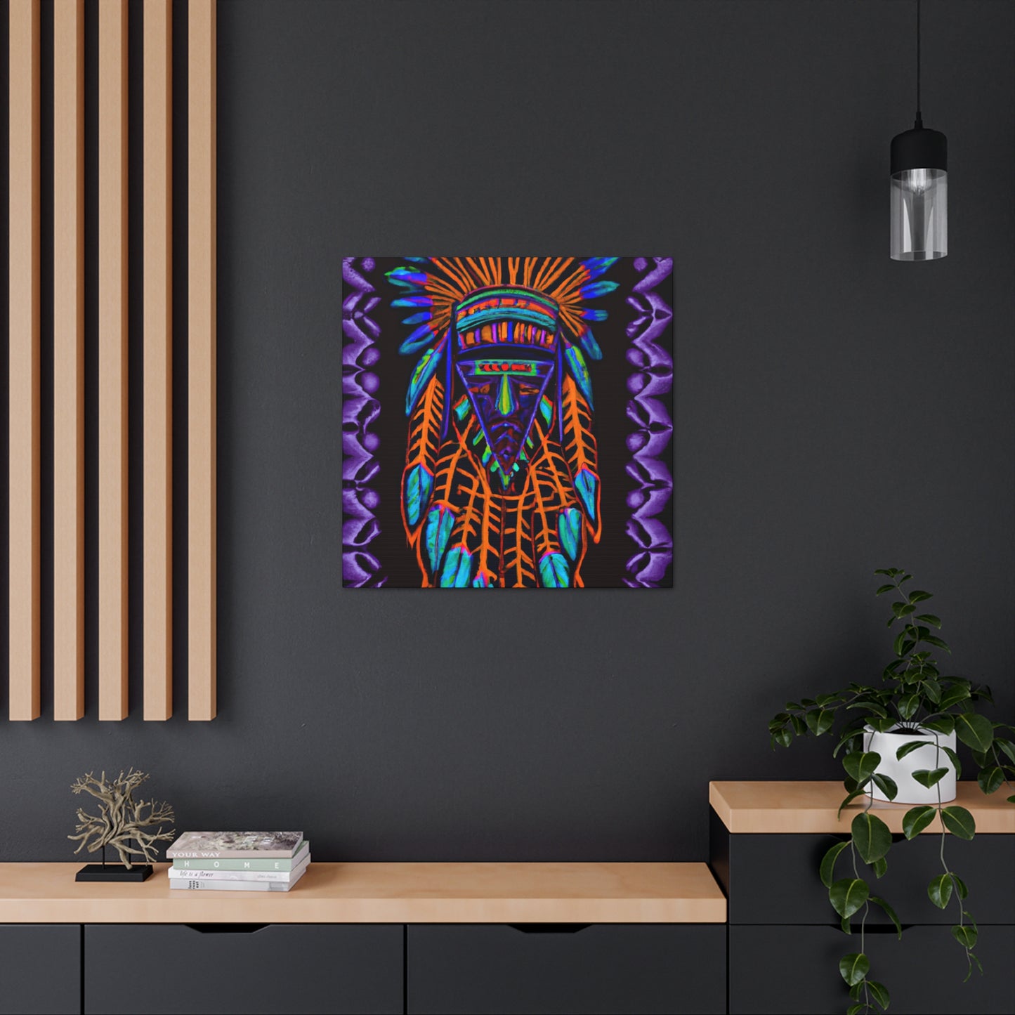 Running Elk - Native American Indian Canvas Wall Art