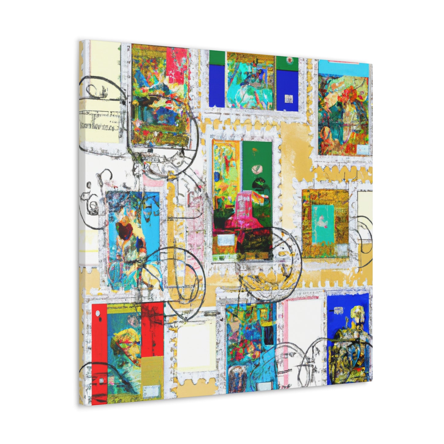 World Stamp Collection. - Postage Stamp Collector Canvas Wall Art