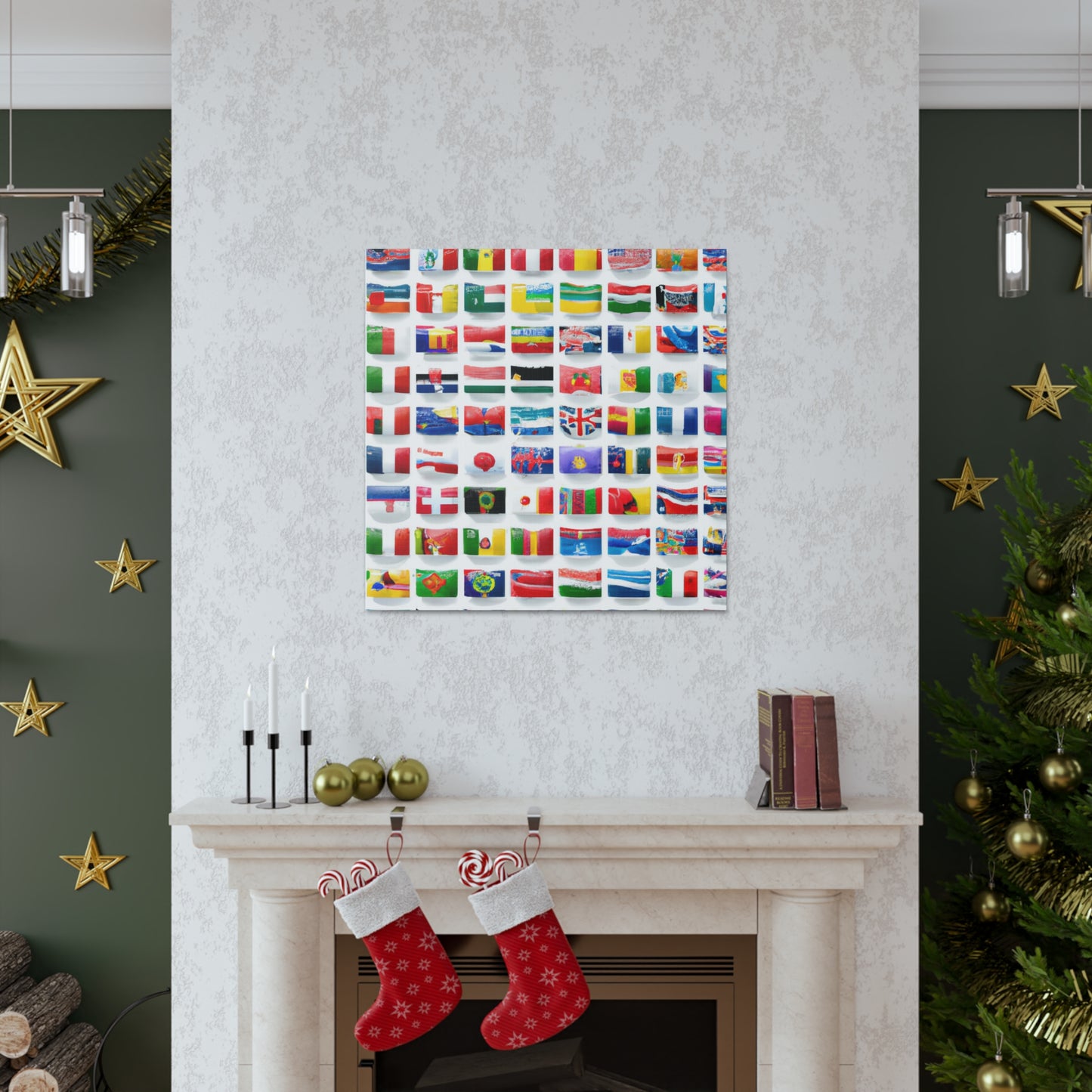 Herbert Sheridan-Williams - Flags Of The World Canvas Wall Art