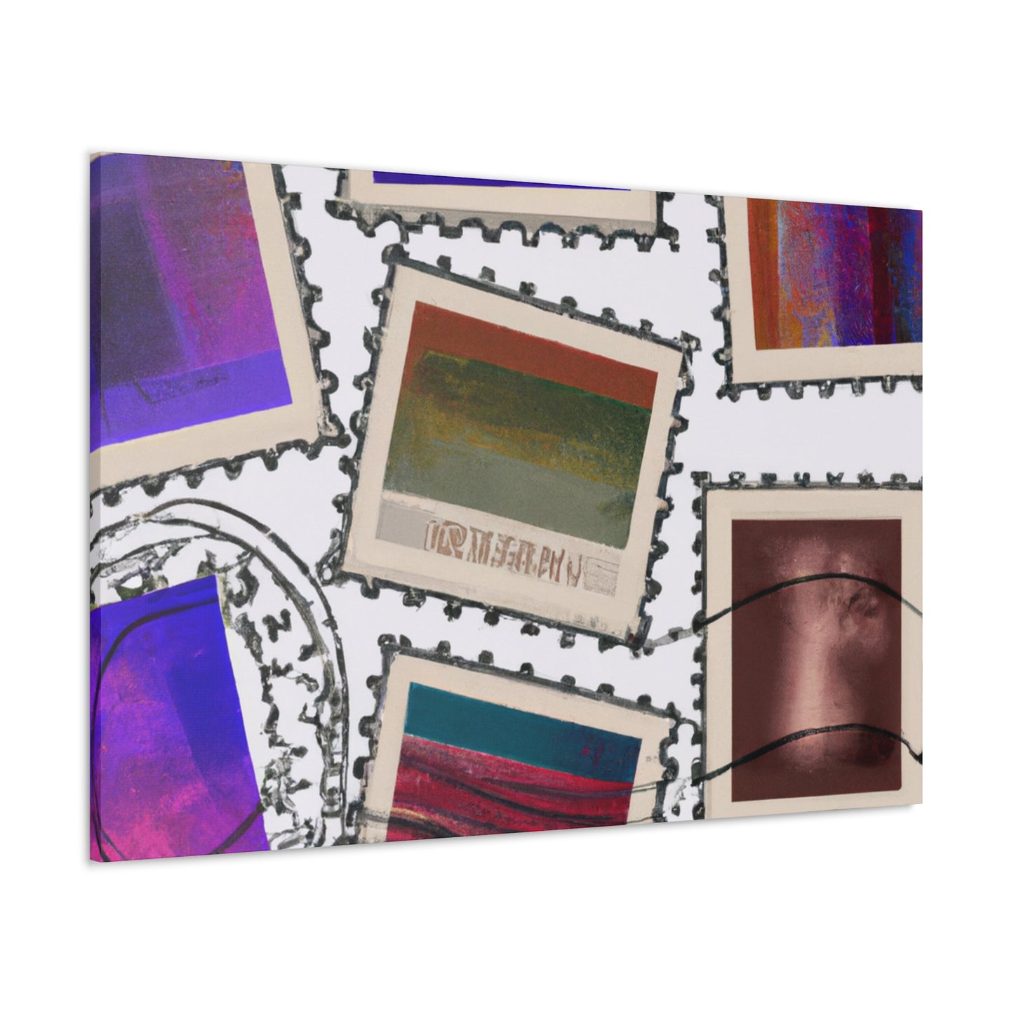 Global Celebrations: A Journey Through Stamps. - Postage Stamp Collector Canvas Wall Art