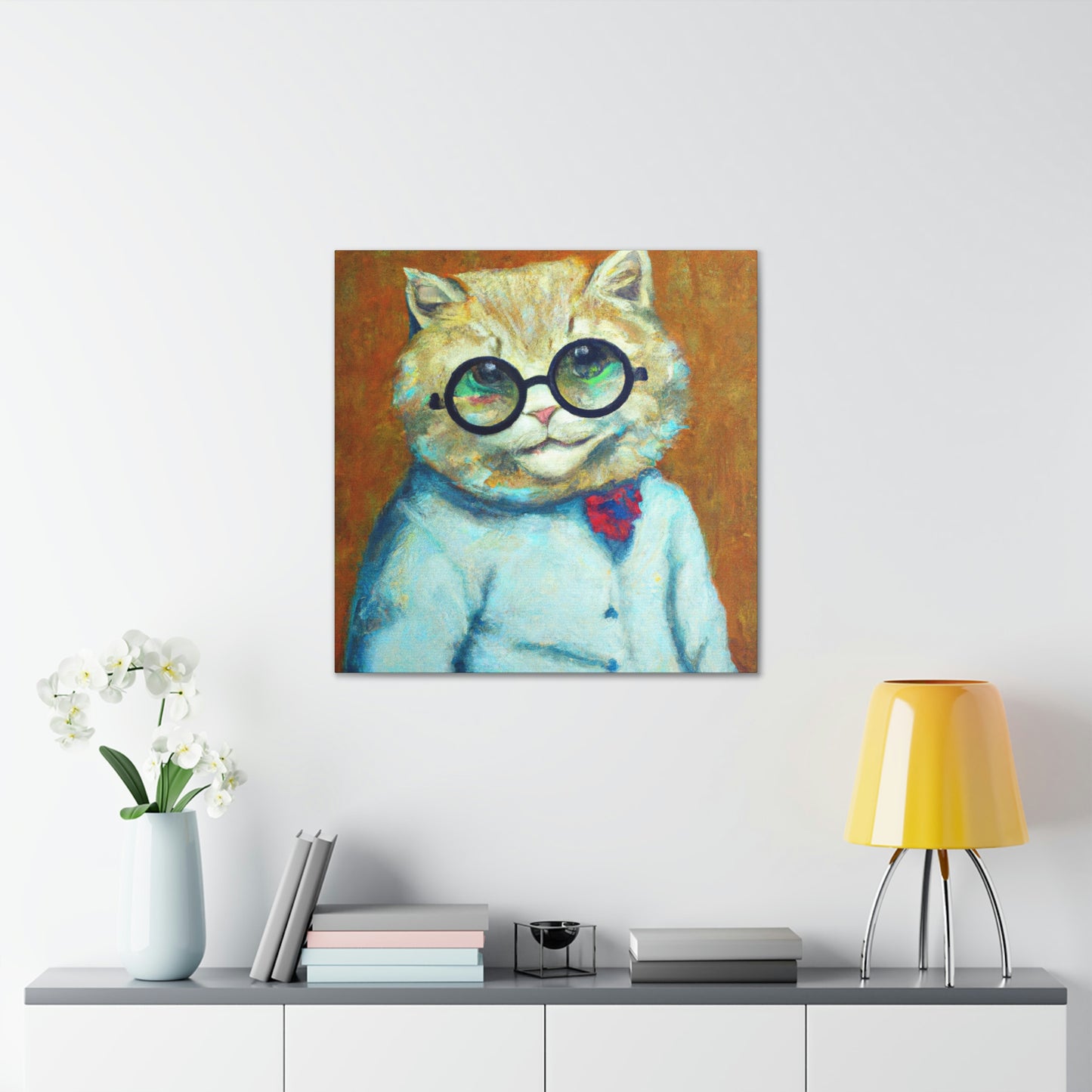 Slinky Whiskers - Cat Lovers Canvas Wall Art