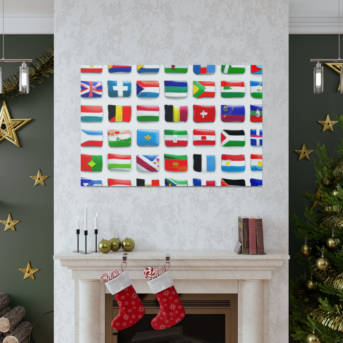 Jane Austen Flagmaker - Flags Of The World Canvas Wall Art