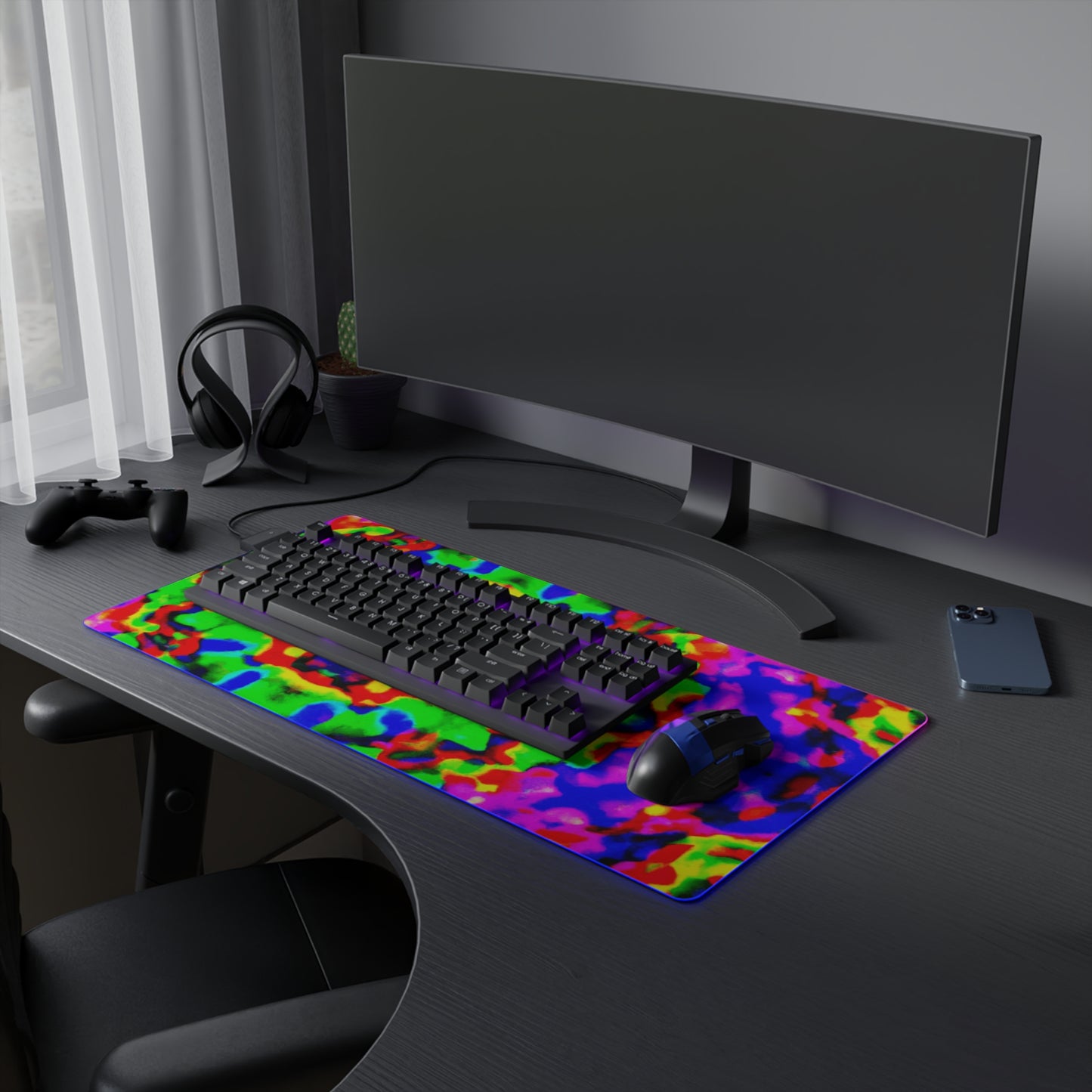 Jimmy "Spinmaster" Lewis - Psychedelic Trippy LED Light Up Gaming Mouse Pad