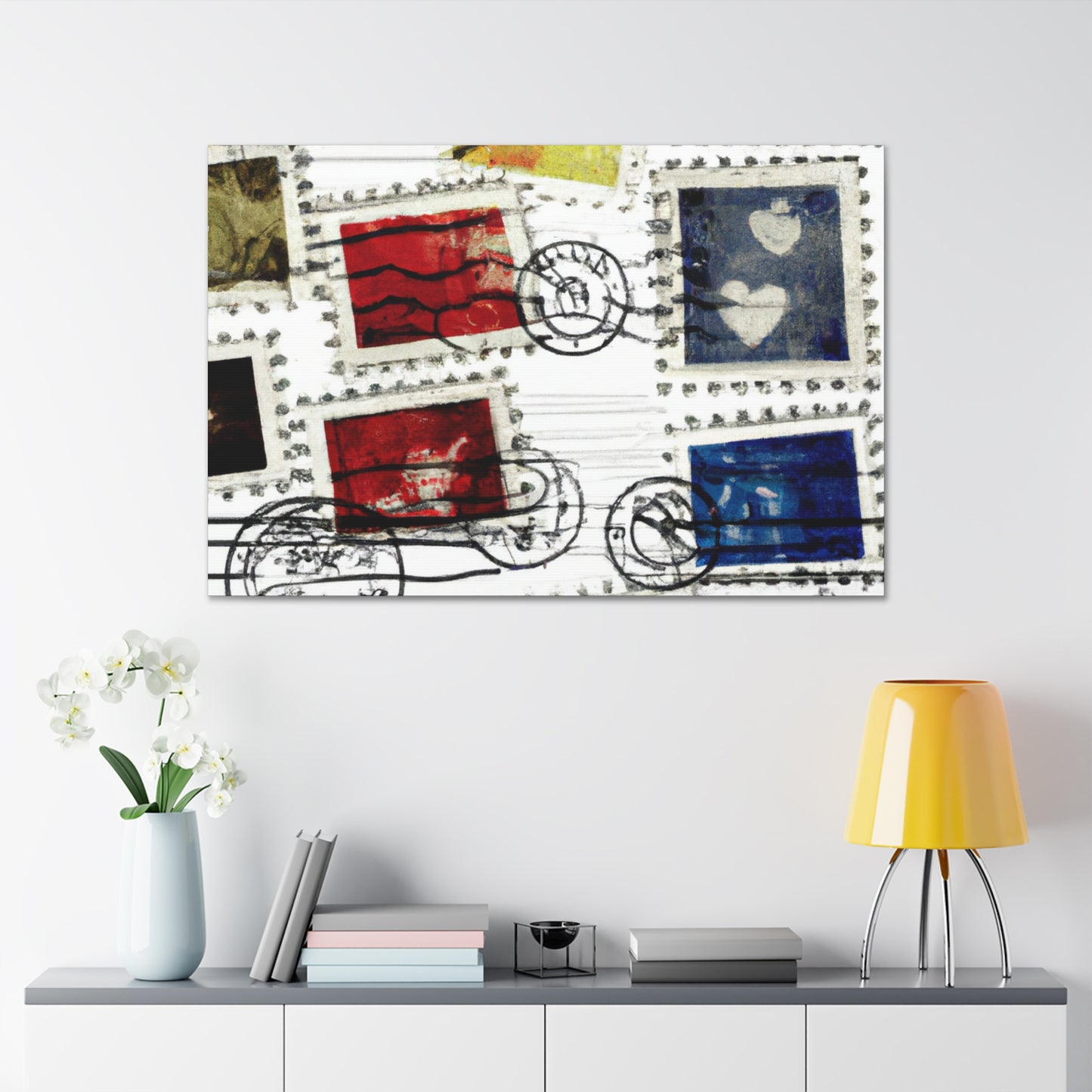 Cultural Treasures On A Stamp - Postage Stamp Collector Canvas Wall Art