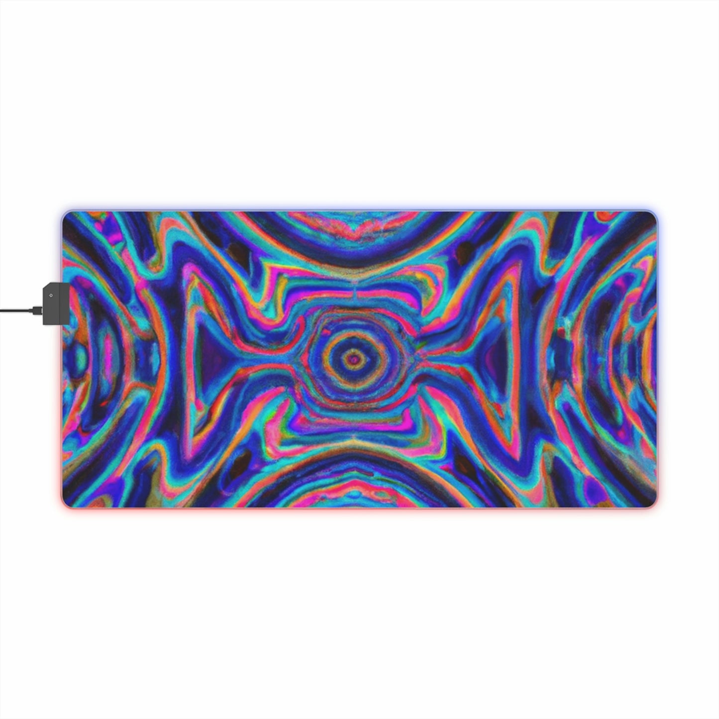 Quazzy McRocketman - Psychedelic Trippy LED Light Up Gaming Mouse Pad