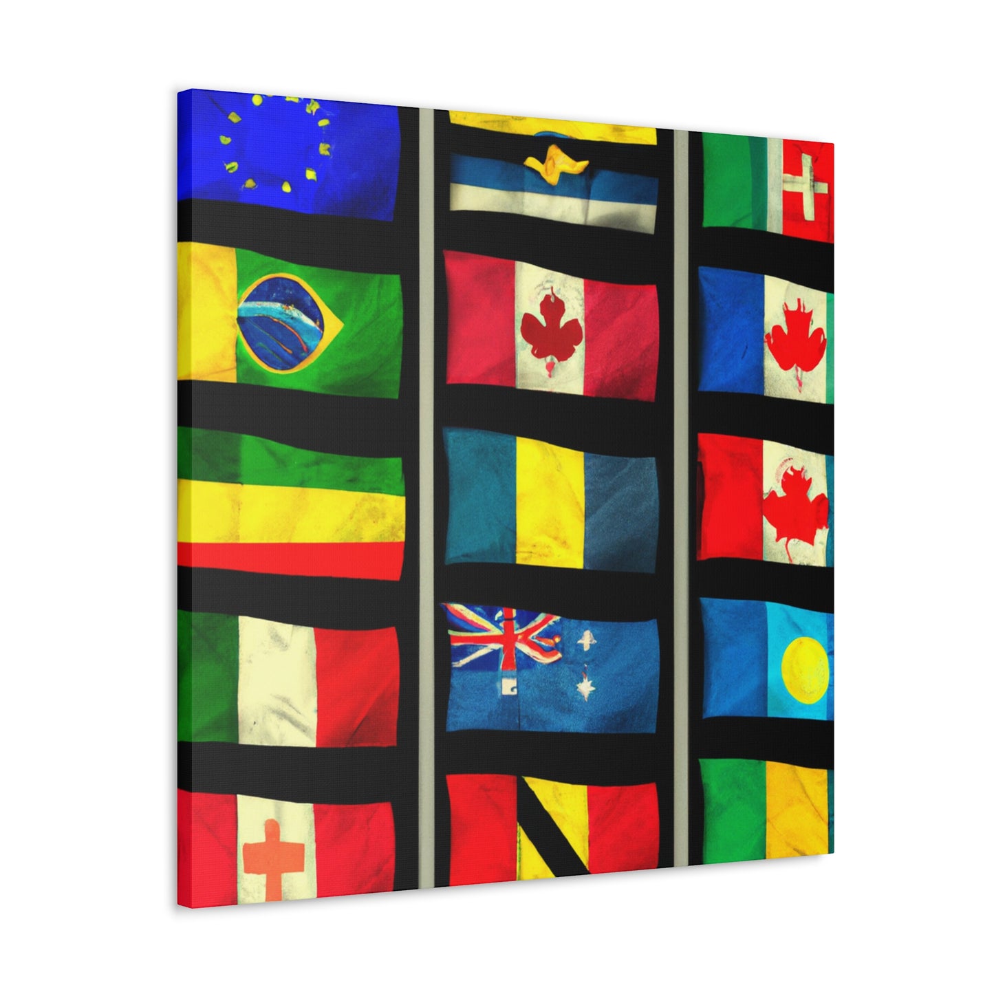 Wilhelmina "William" Flagstad (born 1849) - Flags Of The World Canvas Wall Art