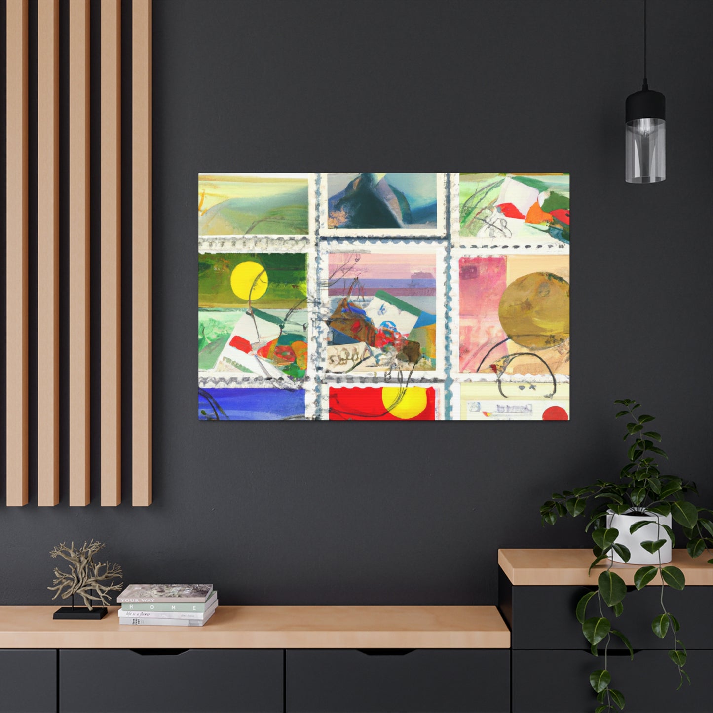 "Cultural Wonders of the World" stamps - Postage Stamp Collector Canvas Wall Art