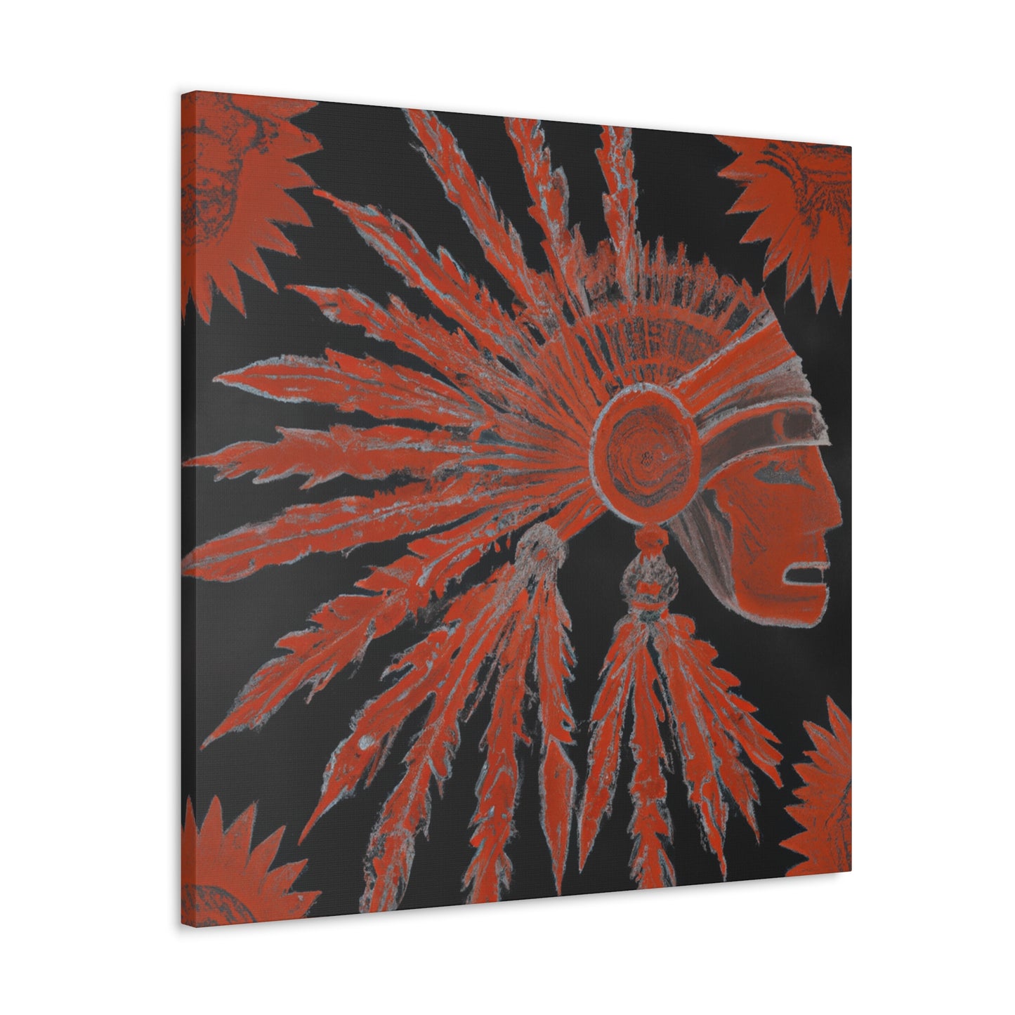 Running Elk - Native American Indian Canvas Wall Art