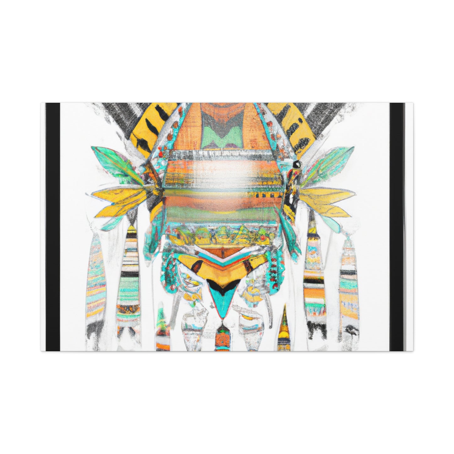 Wisheka Thundercloud - Native American Indian Canvas Wall Art