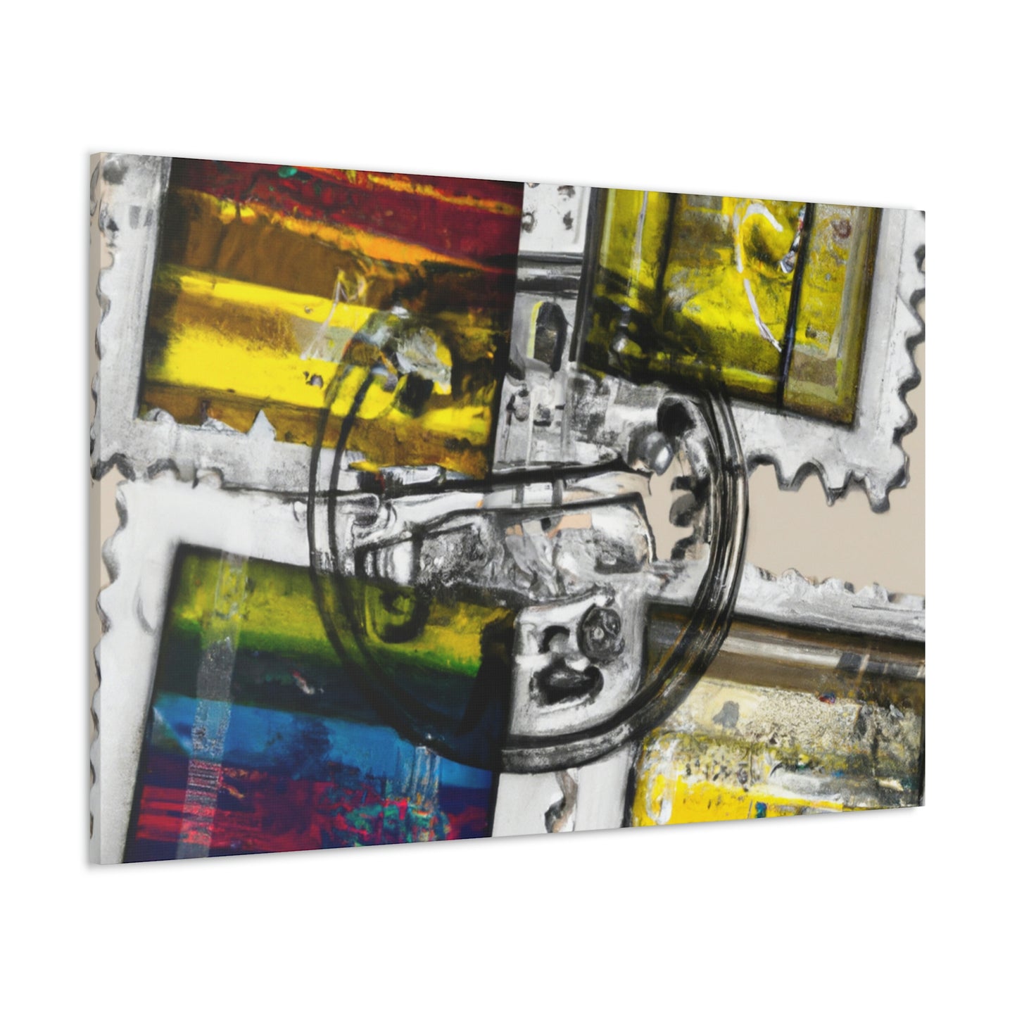 "Cultural Chronicles" Postage Stamps - Canvas