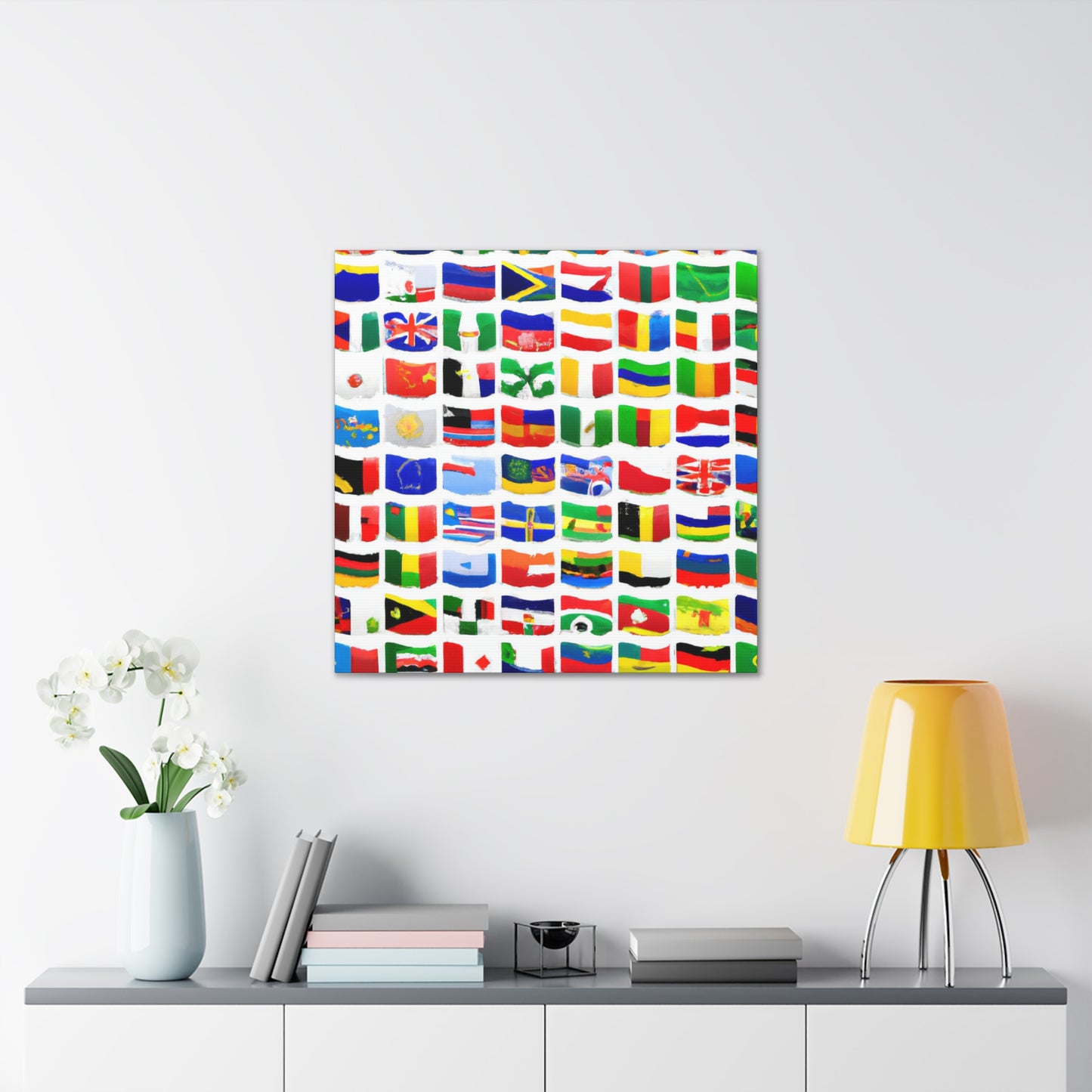 Ludwig Wiedemann - Flags Of The World Canvas Wall Art