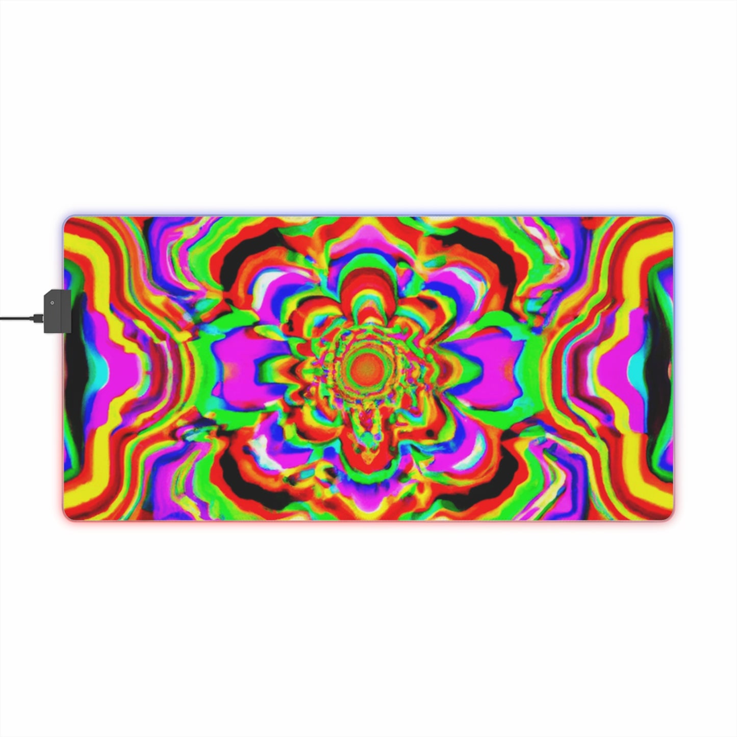 Fanny Flashback - Psychedelic Trippy LED Light Up Gaming Mouse Pad