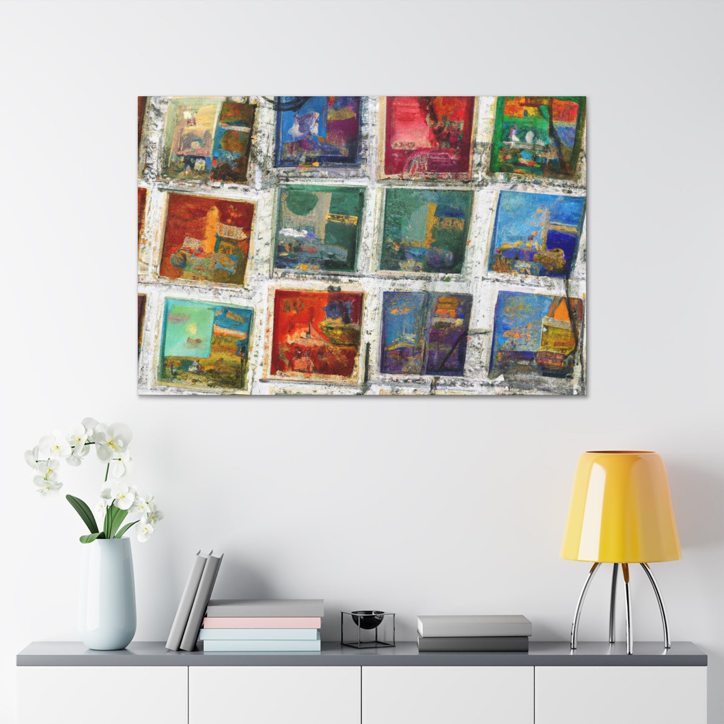 World Postage Treasures - Postage Stamp Collector Canvas Wall Art