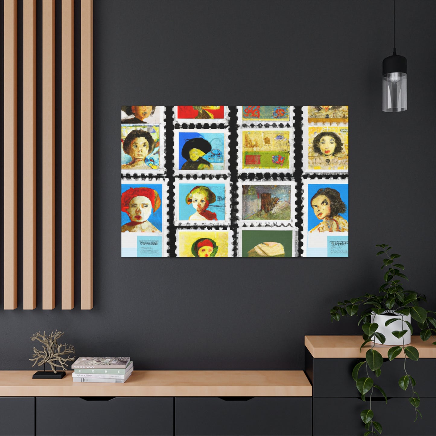 Global Heritage Stamps - Postage Stamp Collector Canvas Wall Art